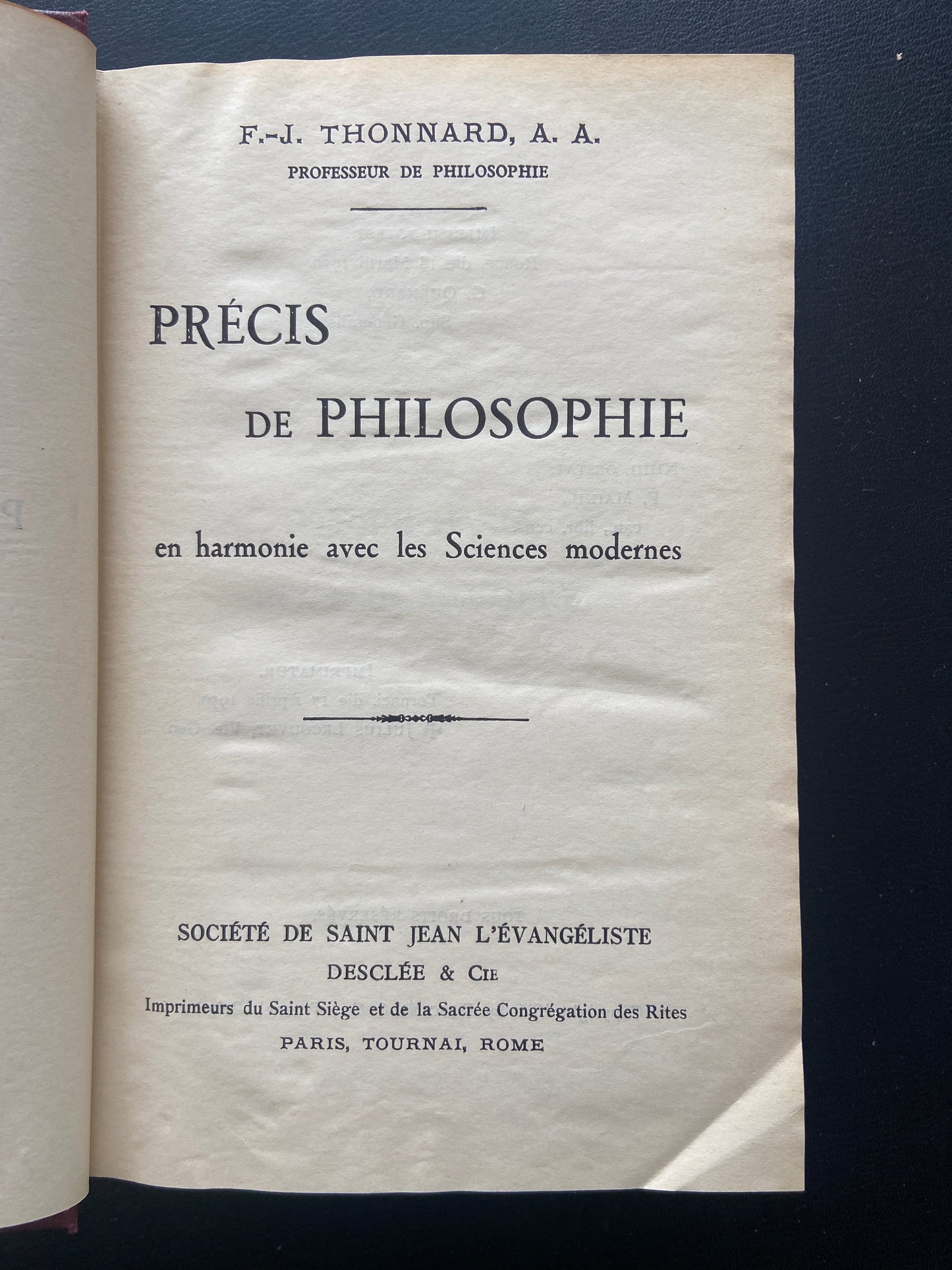 PRÉCIS DE PHILOSOPHIE