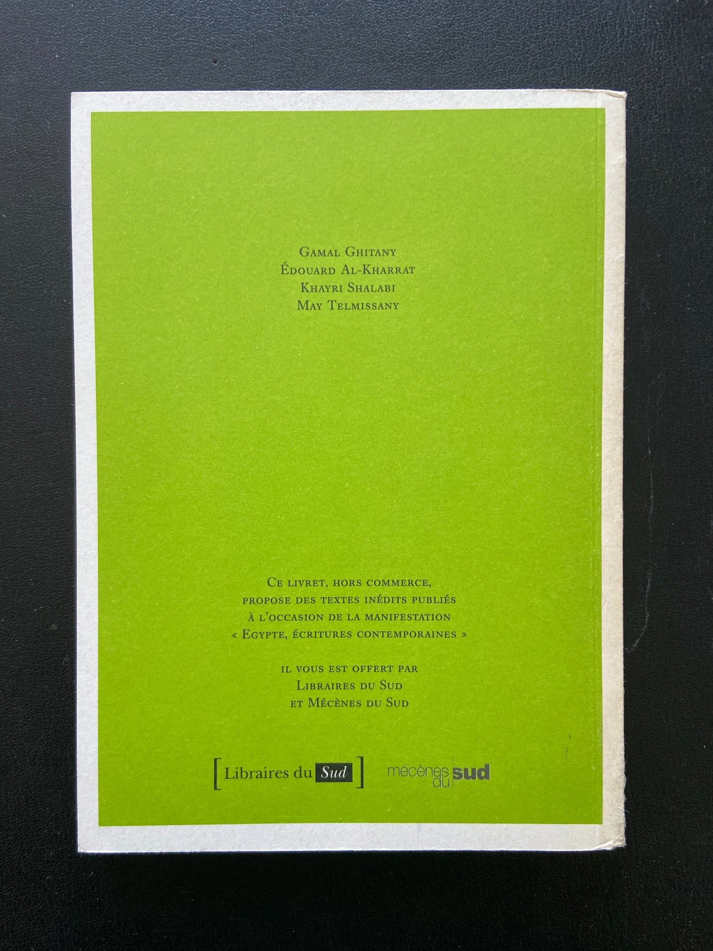 EGYPTE - ÉCRITURE CONTEMPORAINES