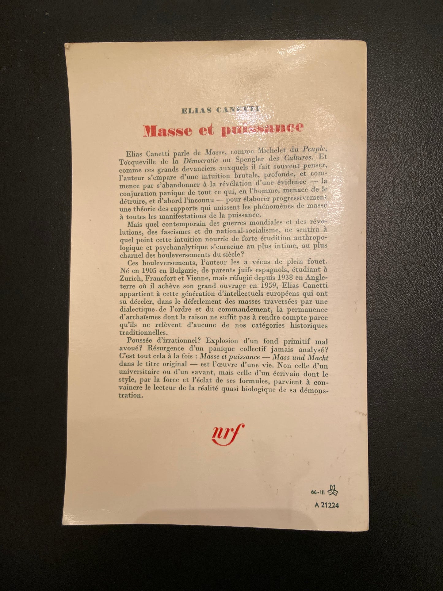 MASSE ET PUISSANCE