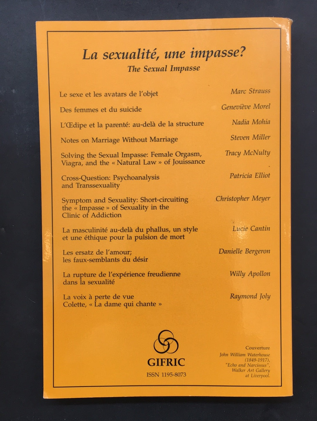 LA SEXUALITÉ UNE IMPASSE?