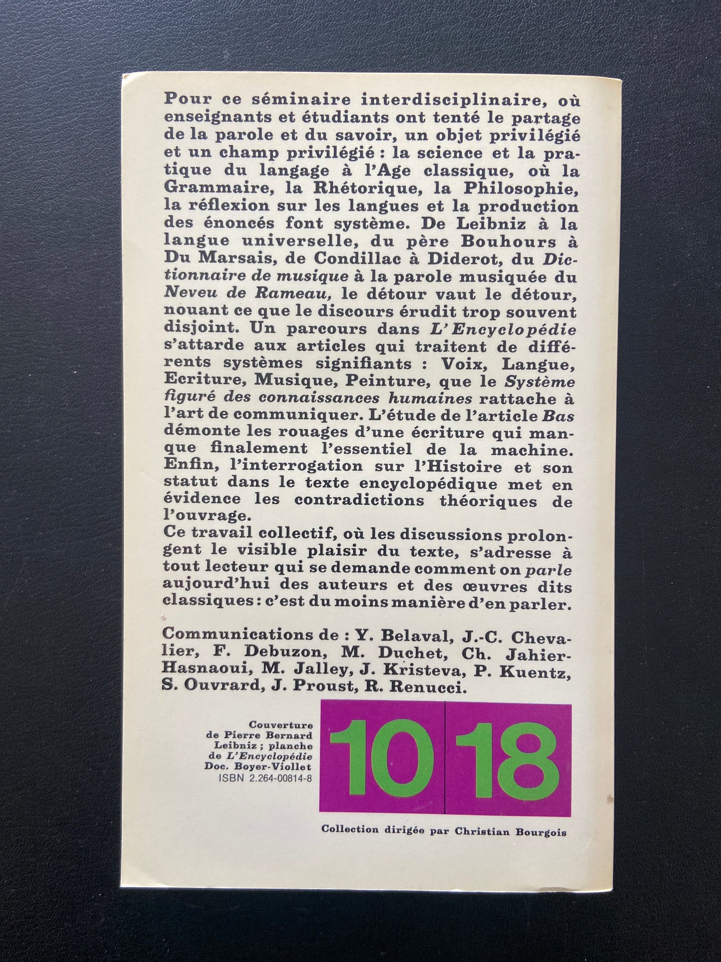 LANGUES ET LANGAGES DE LEIBNIZ À L'ENCYCLOPÉDIE