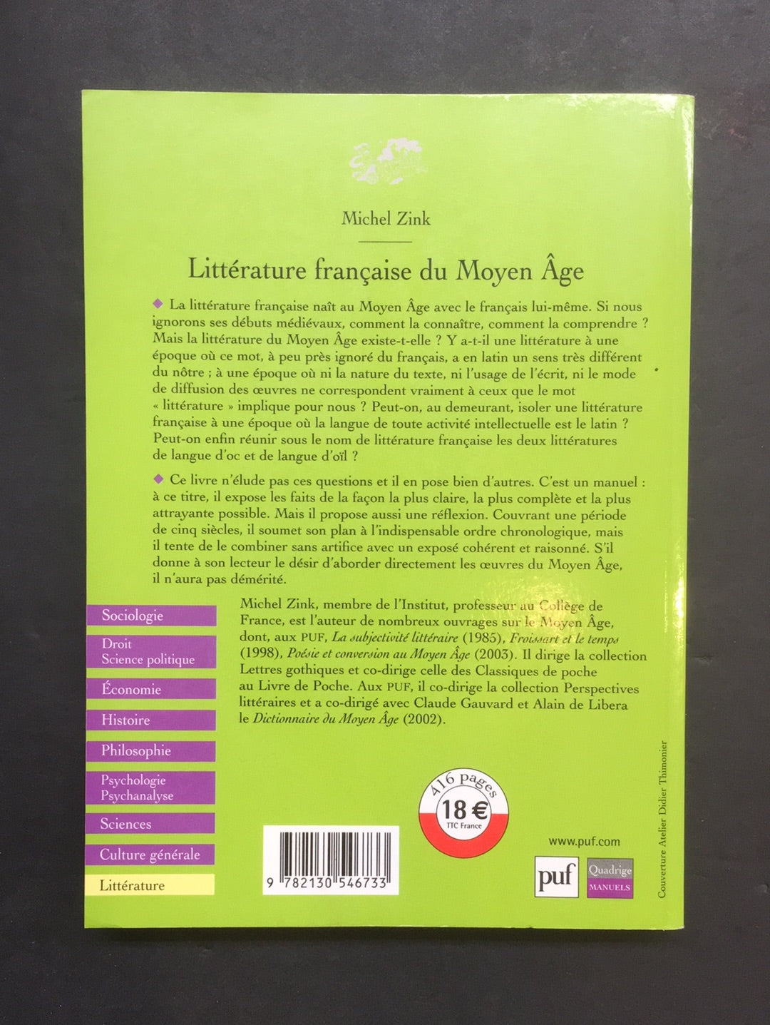 LITTÉRATURE FRANÇAISE DU MOYEN ÂGE