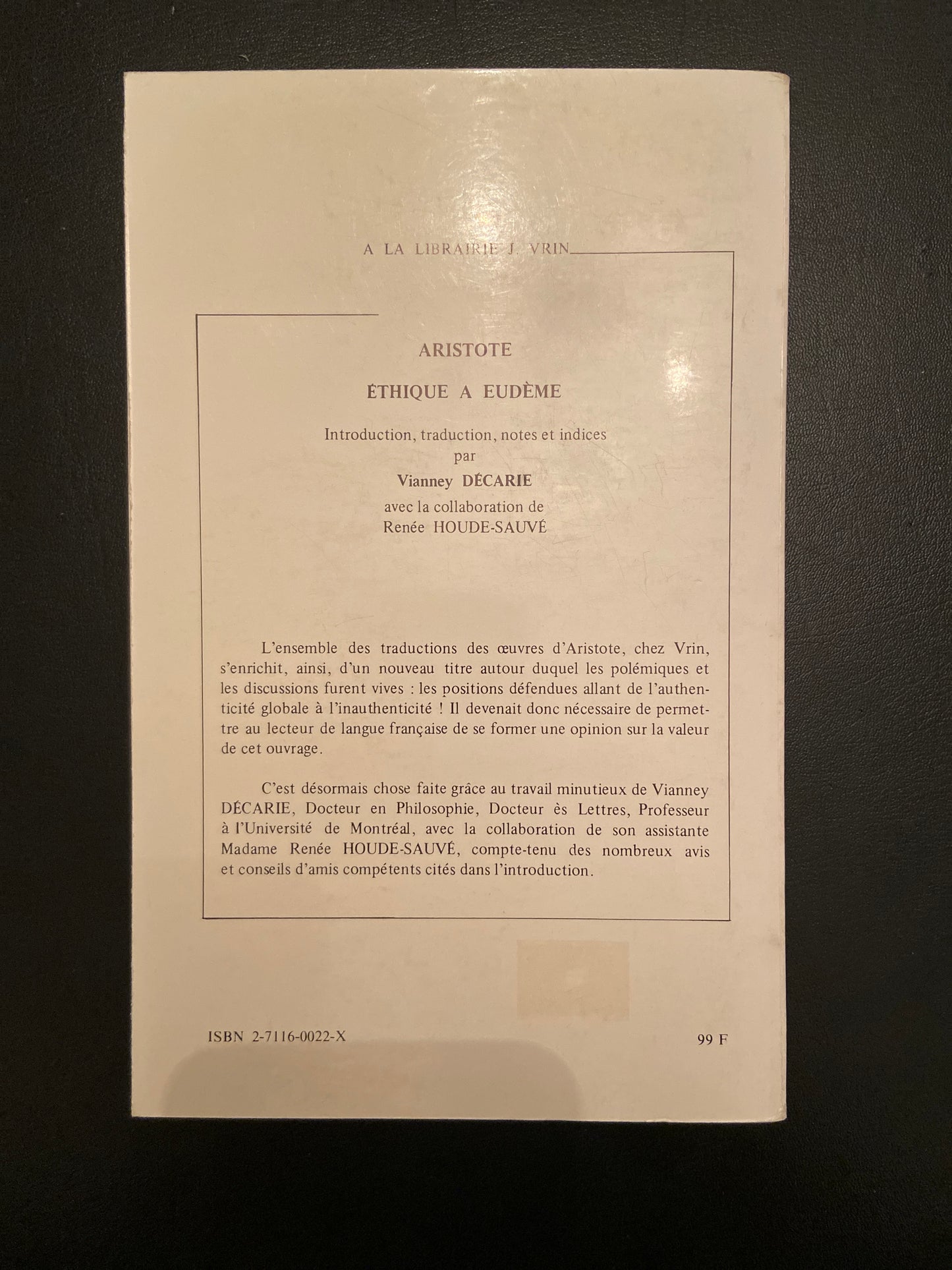 ÉTHIQUE À NICOMAQUE