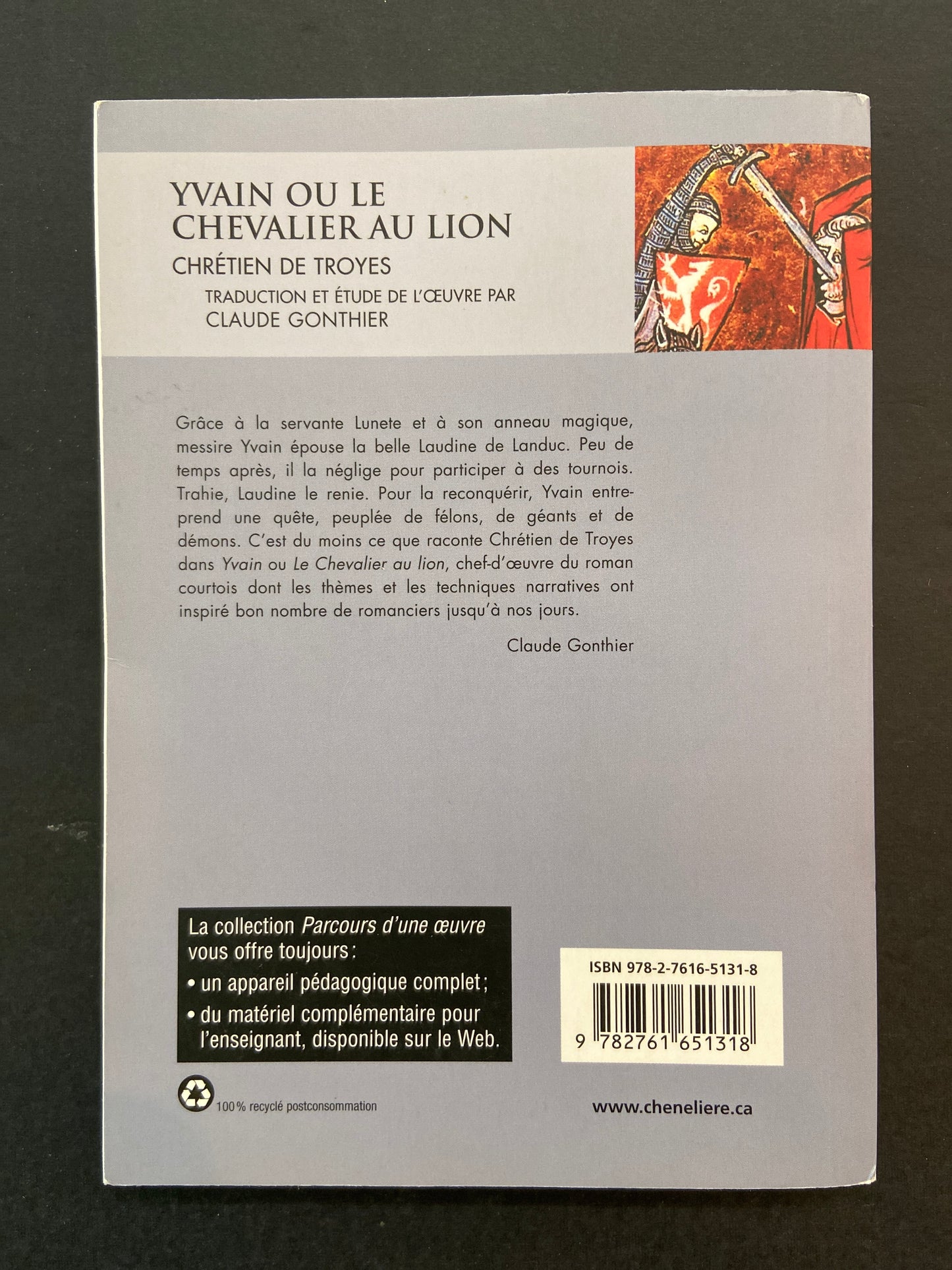 YVAIN OU LE CHEVALIER AU LION