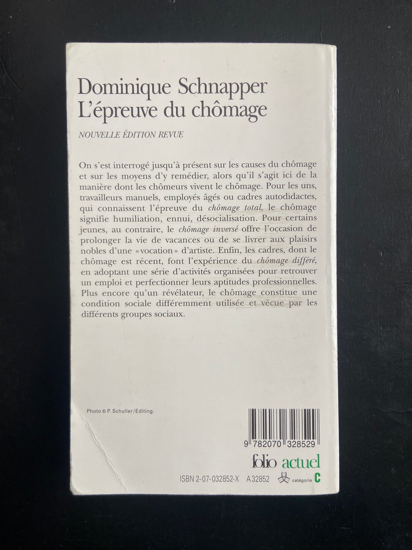 L' ÉPREUVE DU CHÔMAGE