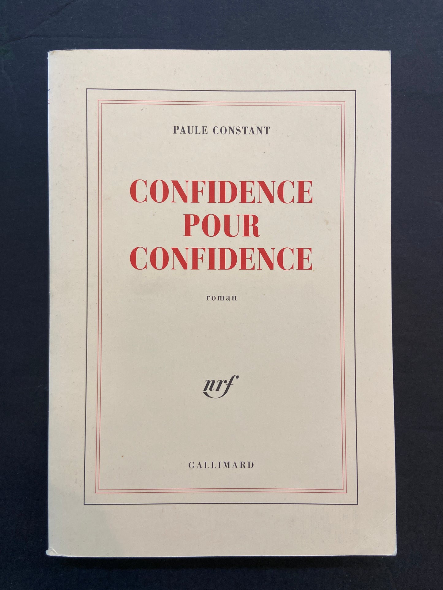 CONFIDENCE POUR CONFIDENCE
