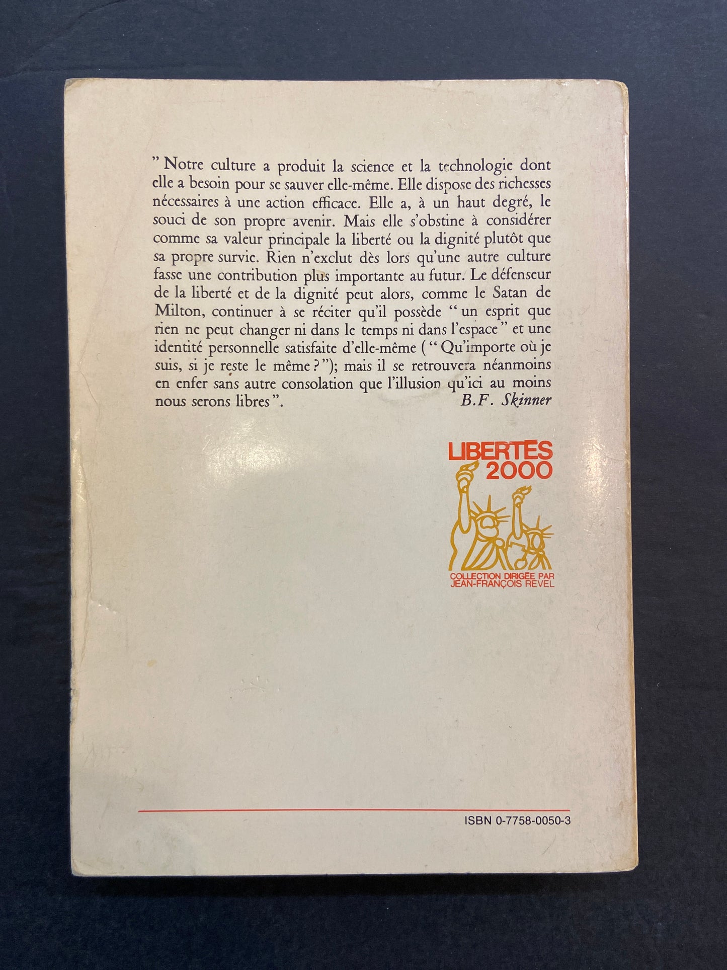PAR DELA LA LIBERTÉ ET LA DIGNITÉ