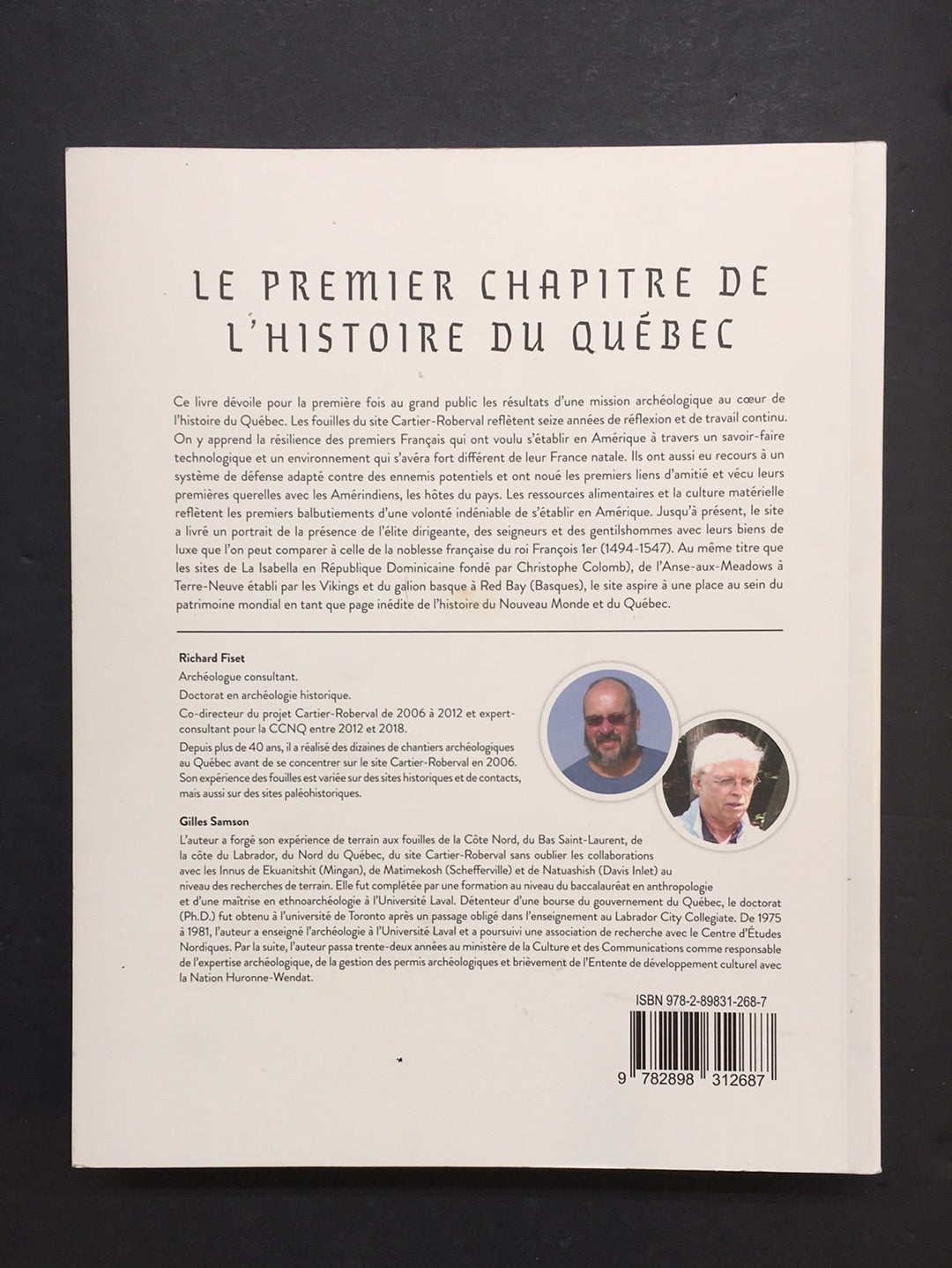 LE PREMIER CHAPITRE DE L'HISTOIRE DU QUÉBEC