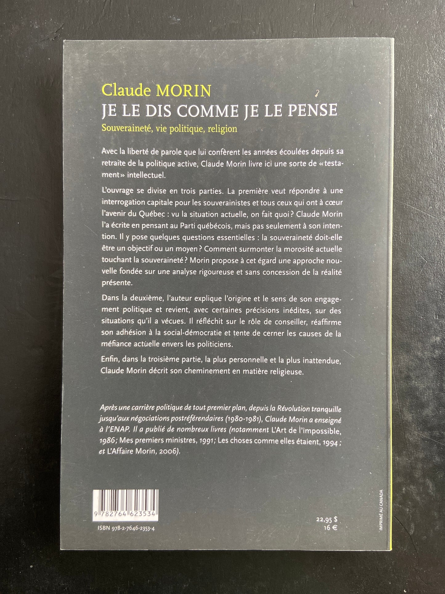 JE LE DIS COMME JE LE PENSE