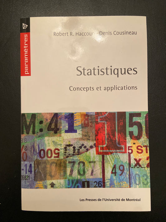 STATISTIQUES - CONCEPTS ET APPLICATIONS