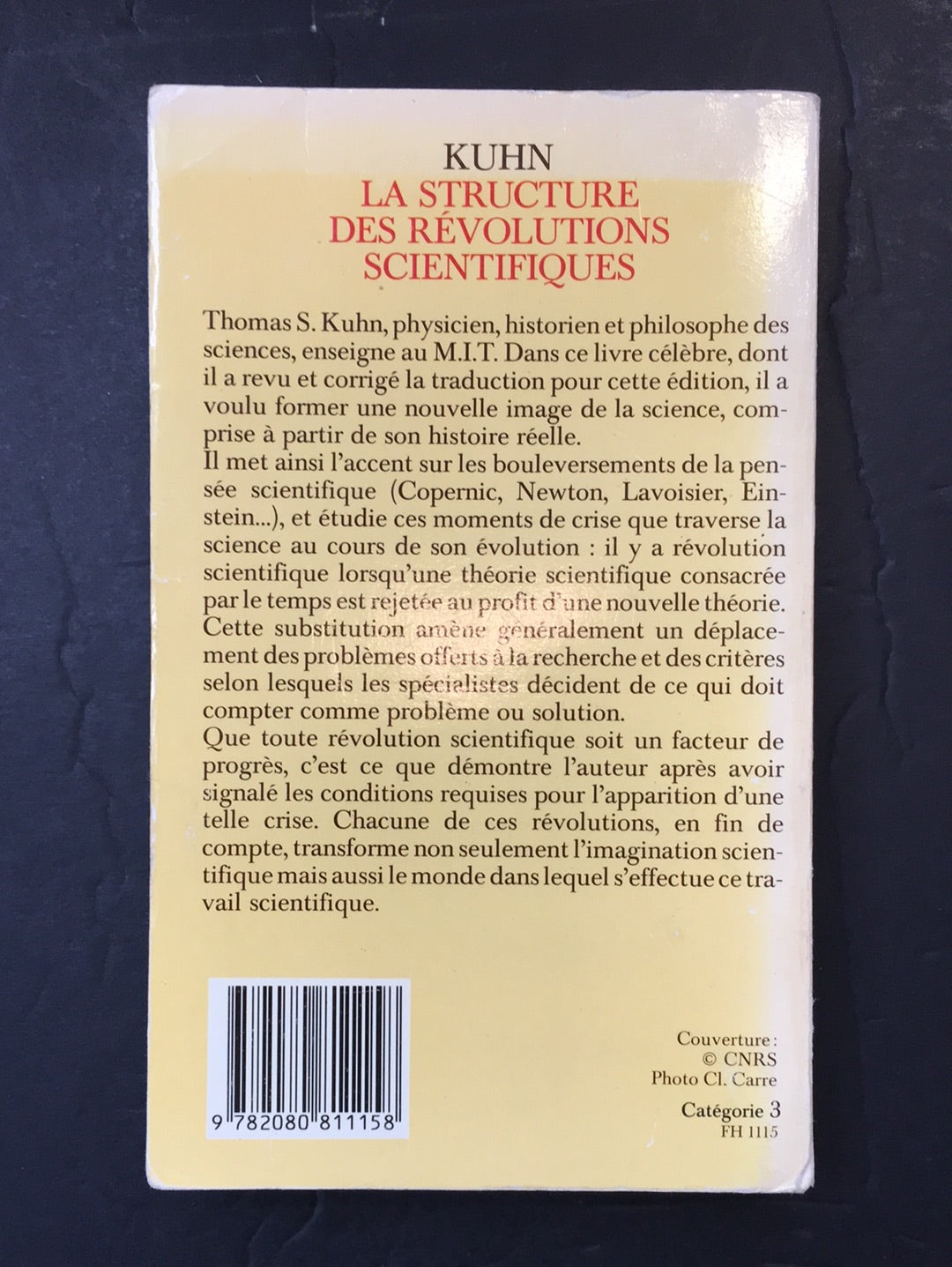LA STRUCTURE DES RÉVOLUTIONS SCIENTIFIQUES