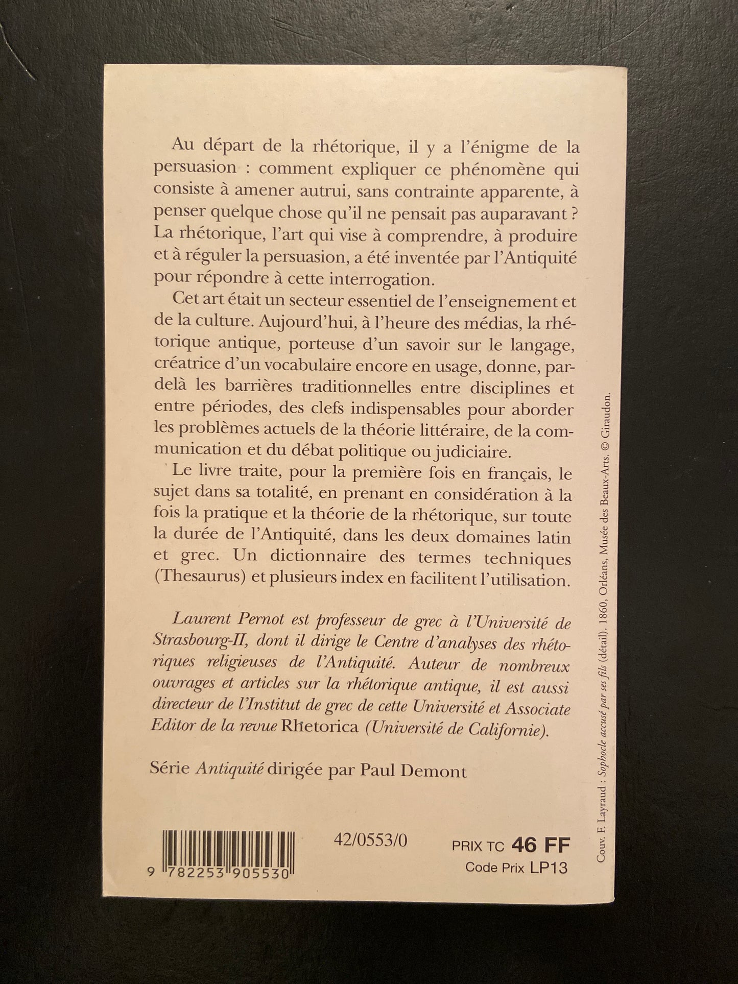 LA RHÉTORIQUE DANS L'ANTIQUITÉ