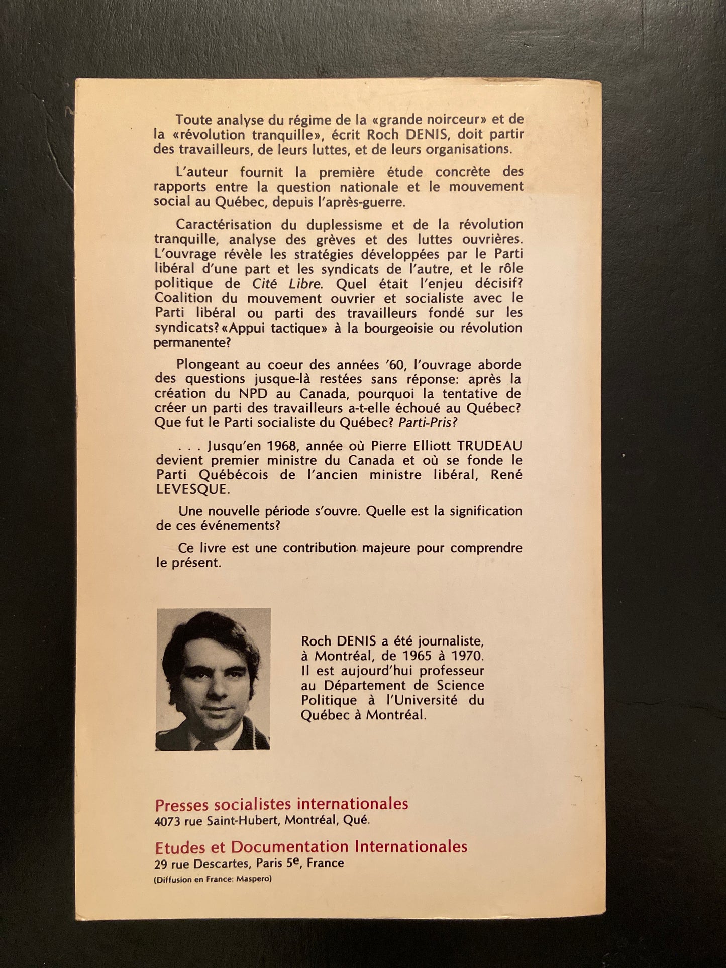 LUTTES DE CLASSES ET QUESTION NATIONALE AU QUÉBEC 1948 - 1968
