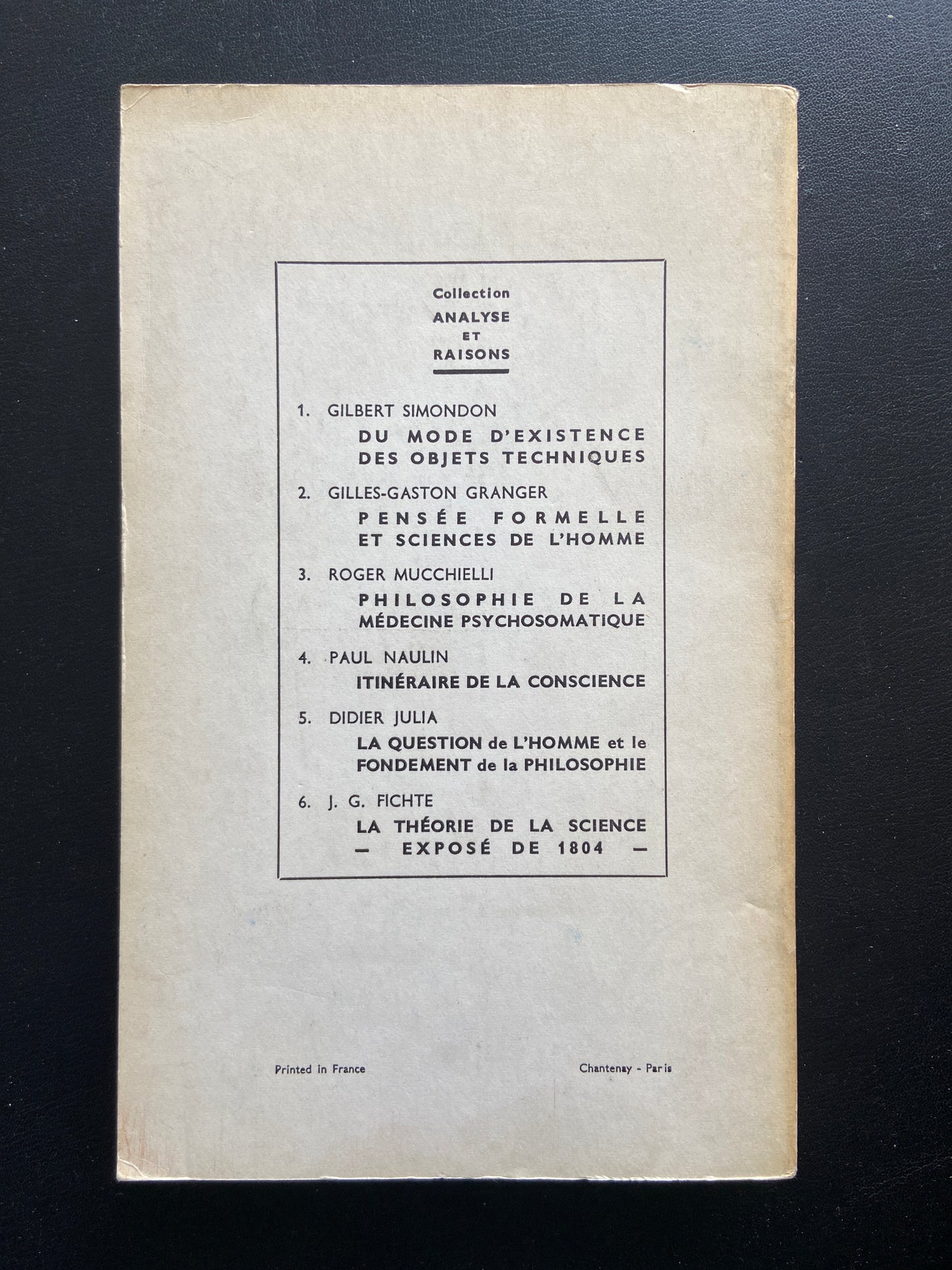LA THÉORIE DE LA SCIENCE - EXPOSÉ DE 1804