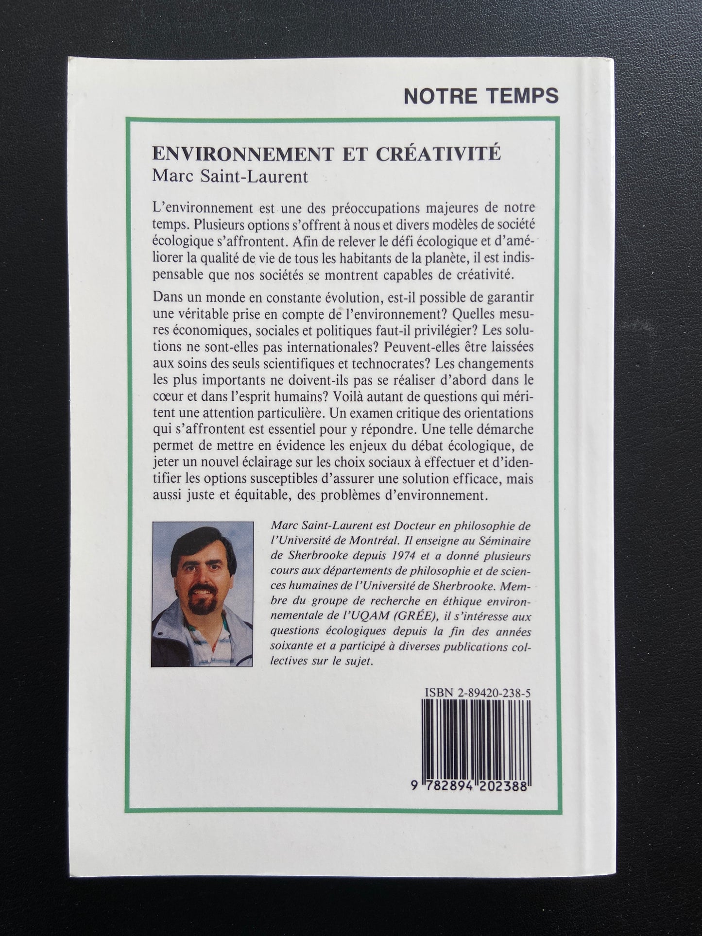ENVIRONNEMENT ET CRÉATIVITÉ
