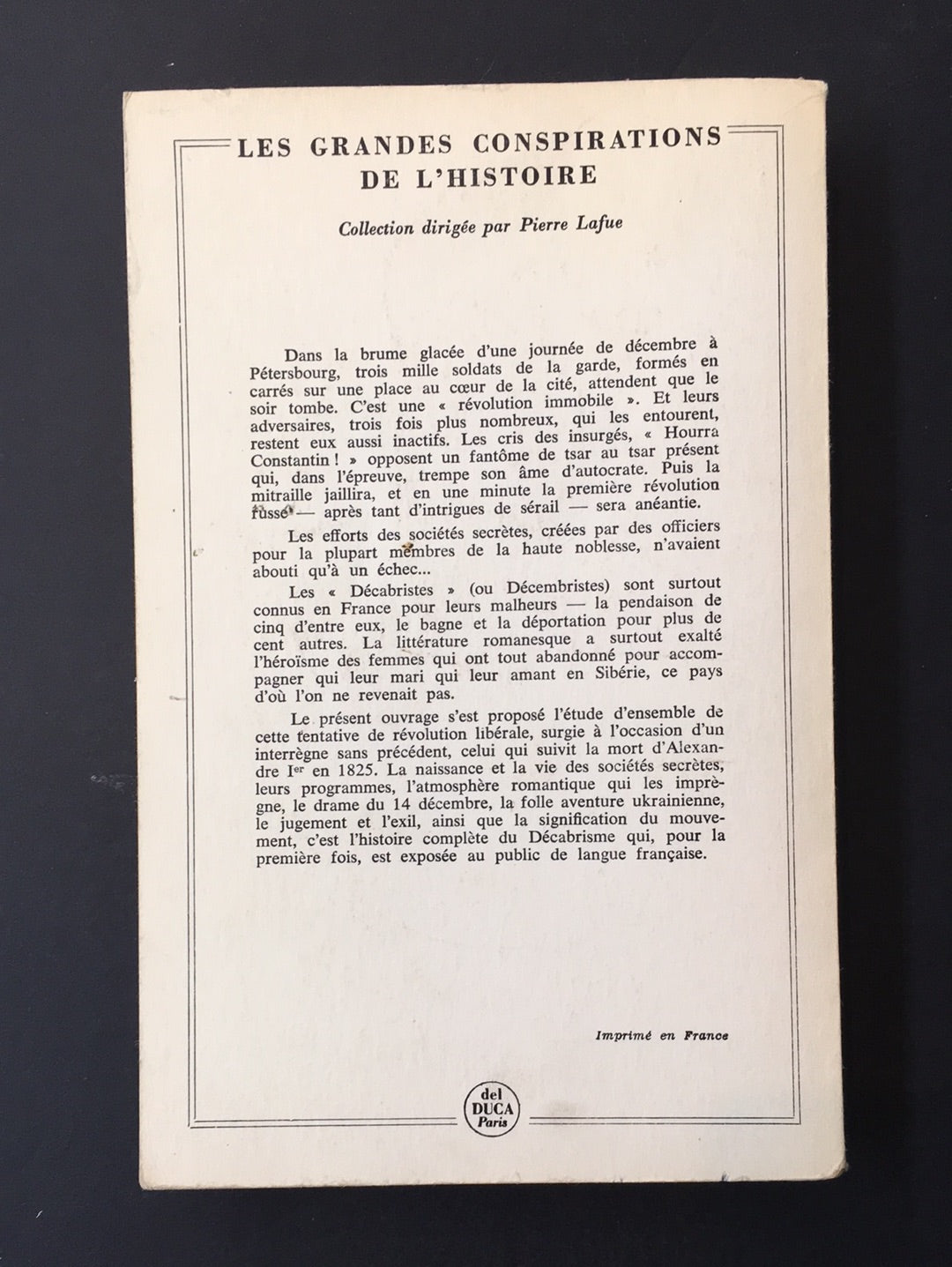 LA CONSPIRATION DES DÉCABRISTES
