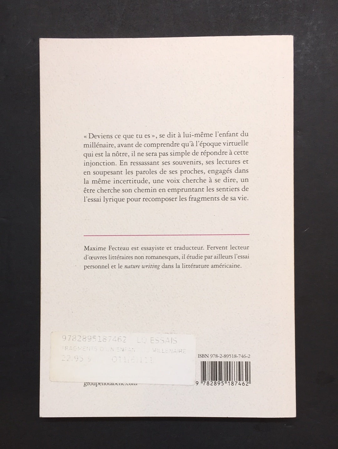 FRAGMENTS D'UN ENFANT DU MILLÉNAIRE