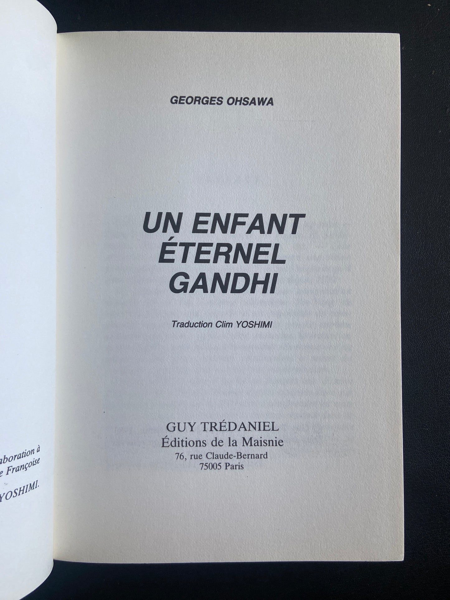 UN ENFANT ÉTERNEL - GANDHI