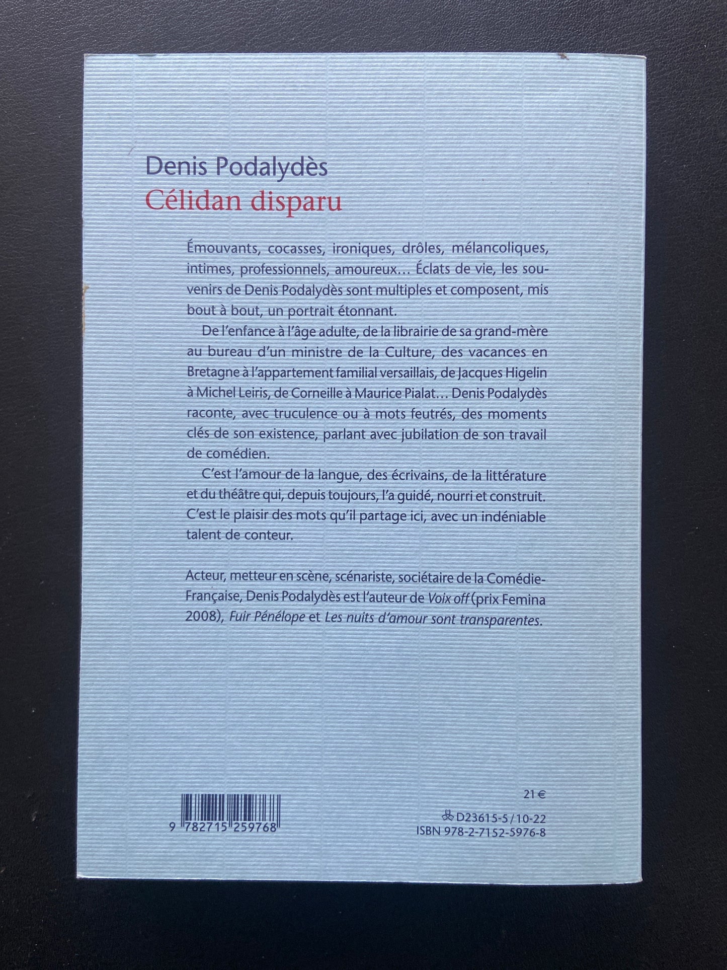 CÉLIDAN DISPARU