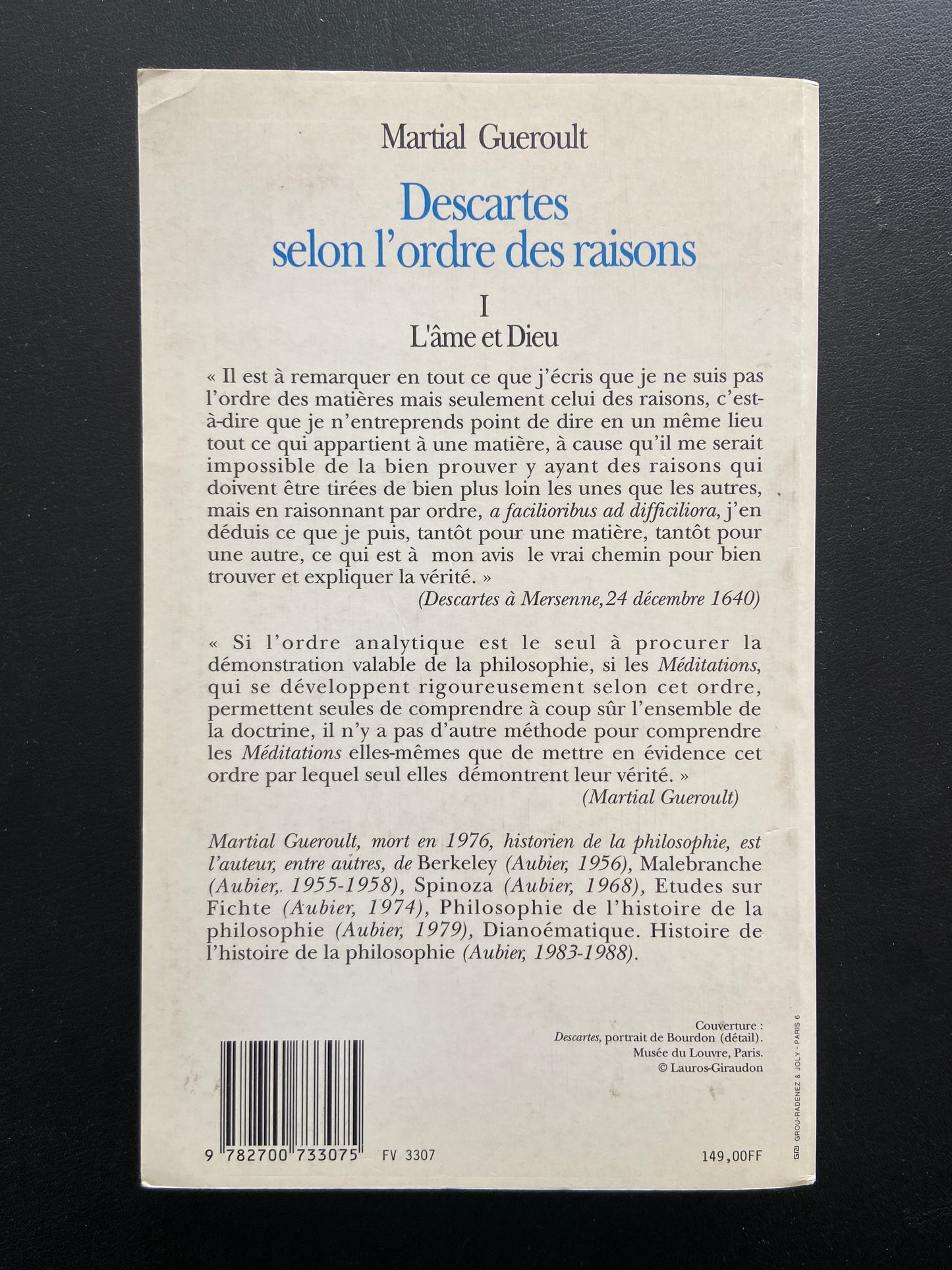 DESCARTES SELON L'ORDRE DES RAISONS - TOMES 1 ET 2