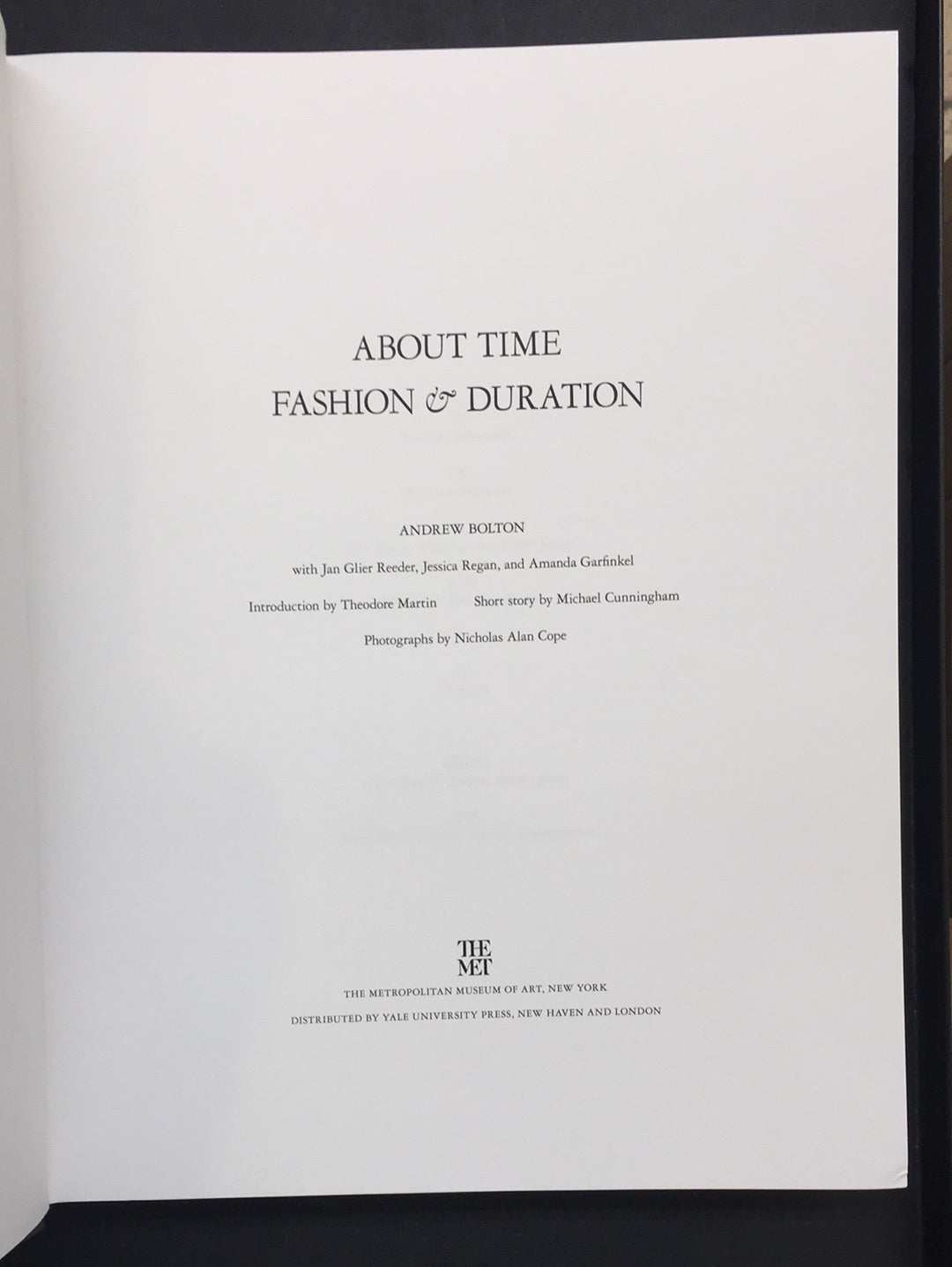 ABOUT TIME: FASHION AND DURATION