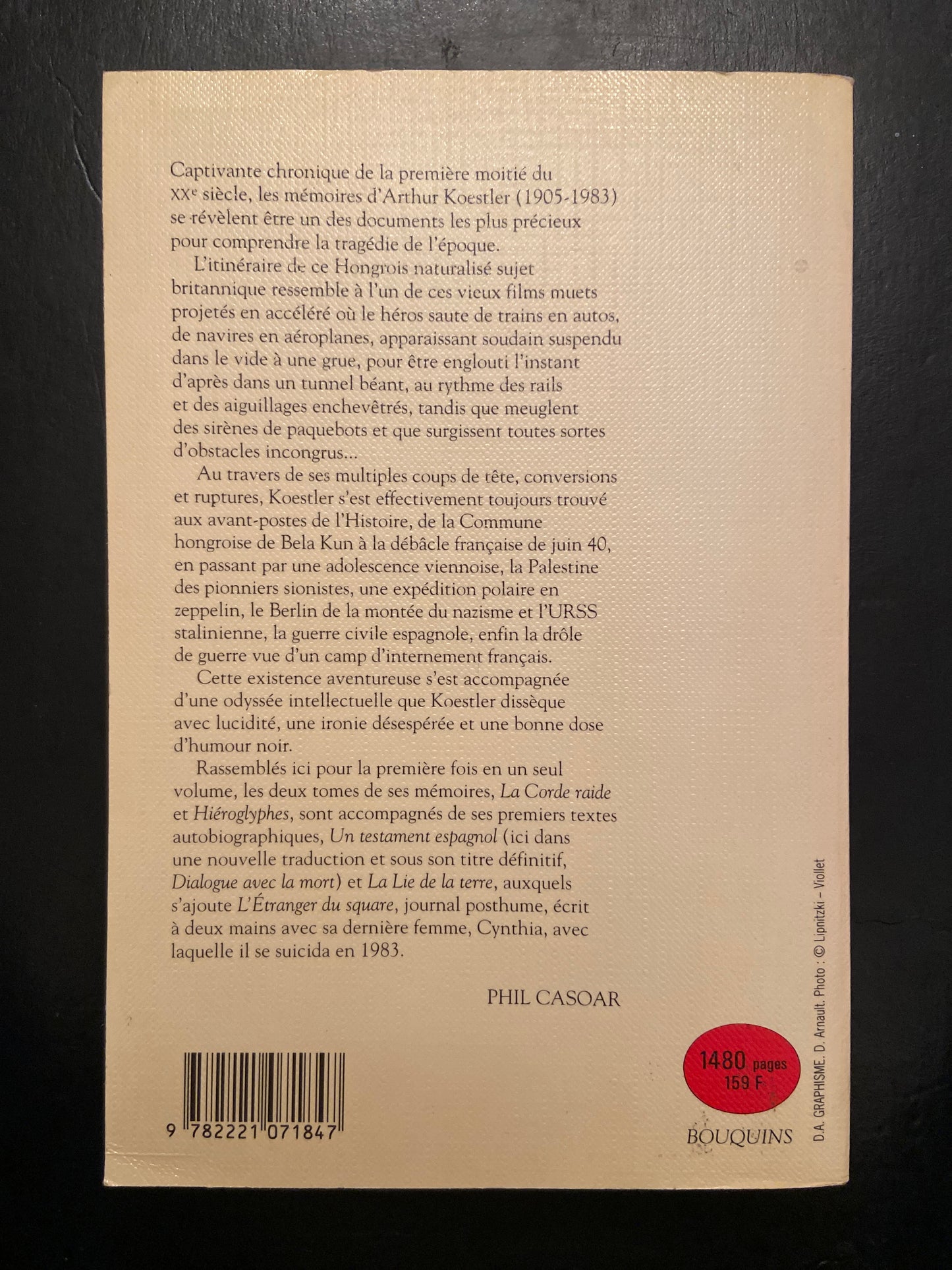 ARTHUR KOESTLER - OEUVRES AUTOBIOGRAPHIQUES