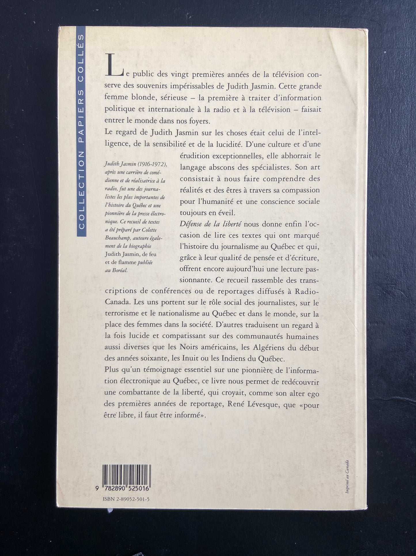 DÉFENSE DE LA LIBERTÉ