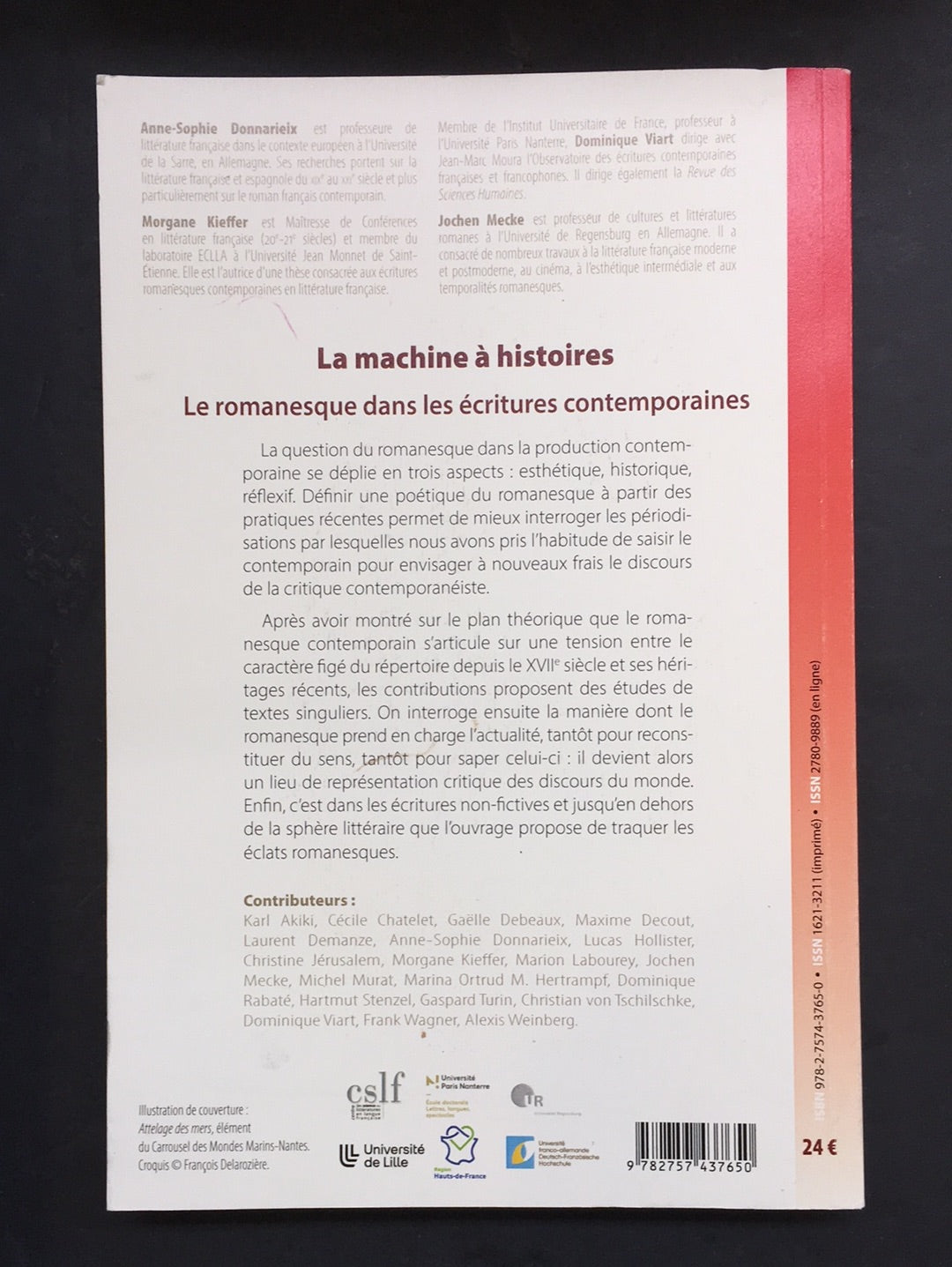 LA MACHINE À HISTOIRES - LE ROMANESQUE DANS LES ÉCRITURES CONTEMPORAINES