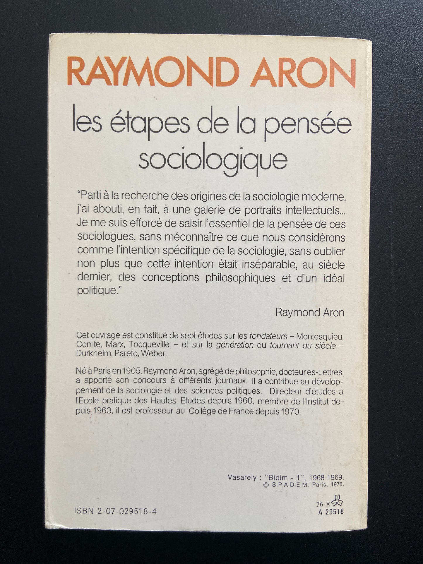 LES ÉTAPES DE LA PENSÉE SOCIOLOGIQUE