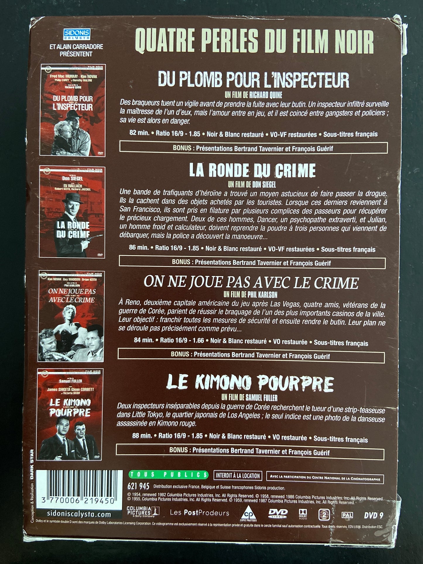ZONE 2 - COFFRET 4 FILMS NOIRS - VOL.02