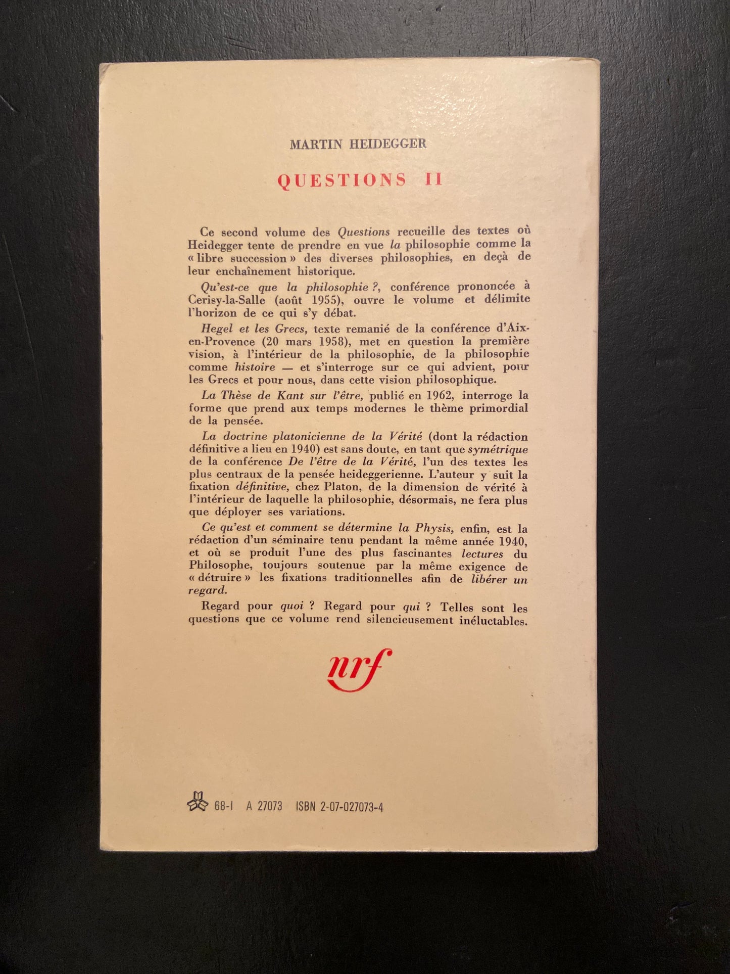 QUESTIONS II