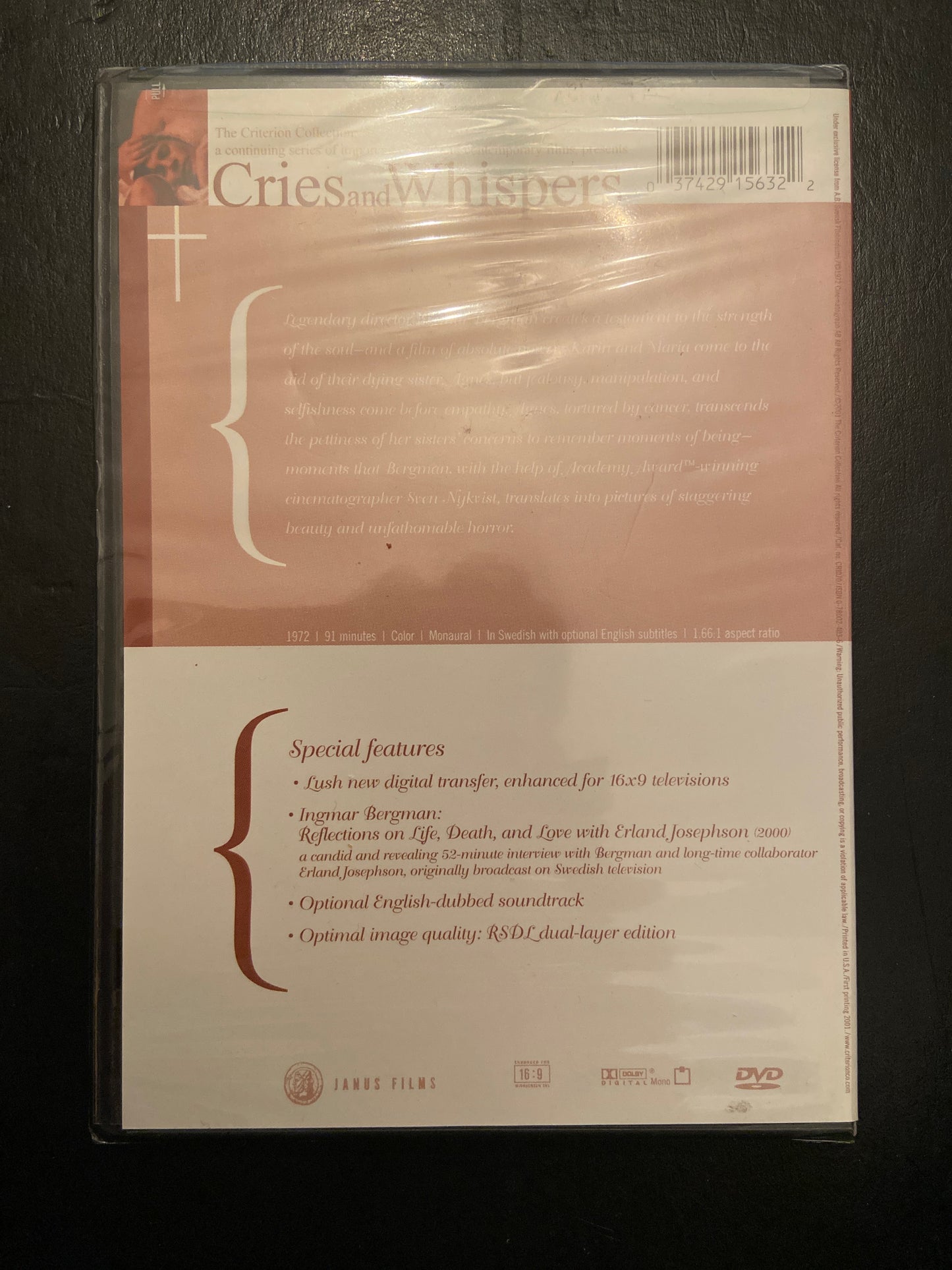 CRIES AND WHISPERS (THE CRITERION COLLECTION)