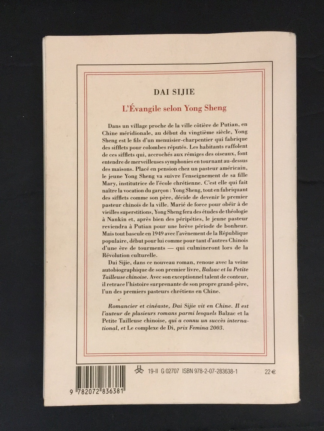 L'ÉVANGILE SELON YONG SHENG