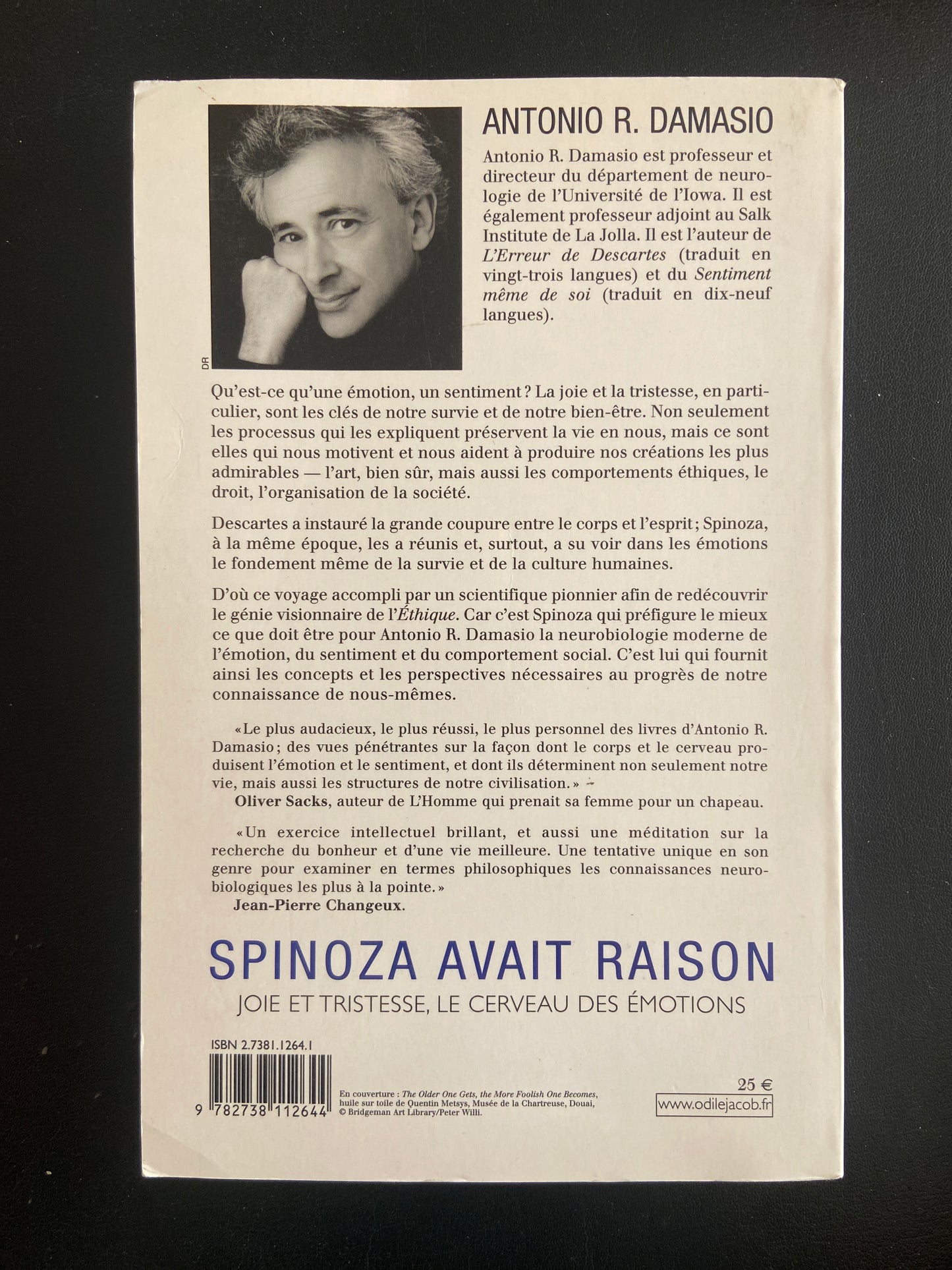 SPINOZA AVAIT RAISON - JOIE ET TRISTESSE, LE CERVEAU DES ÉMOTIONS