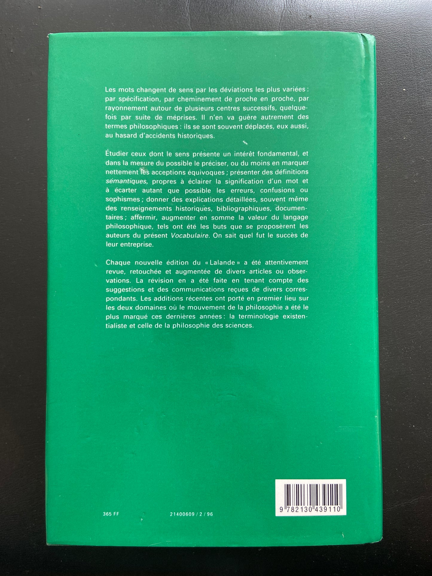 VOCABULAIRE TECHNIQUE ET CRITIQUE DE LA PHILOSOPHIQUE