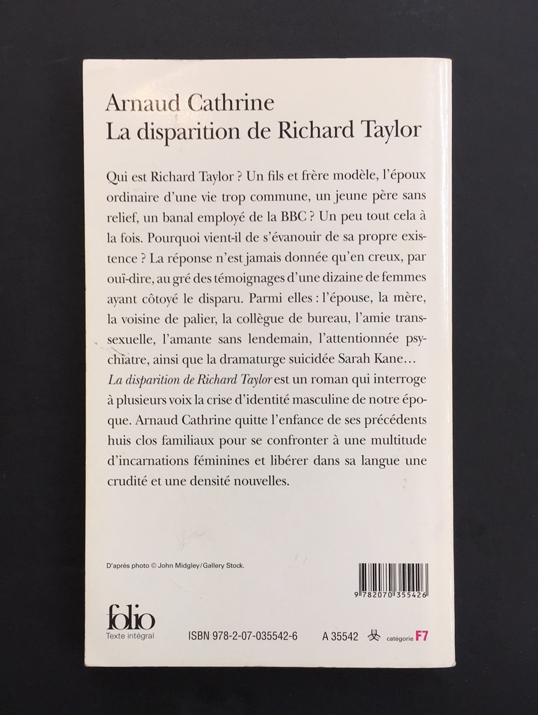 LA DISPARITION DE RICHARD TAYLOR