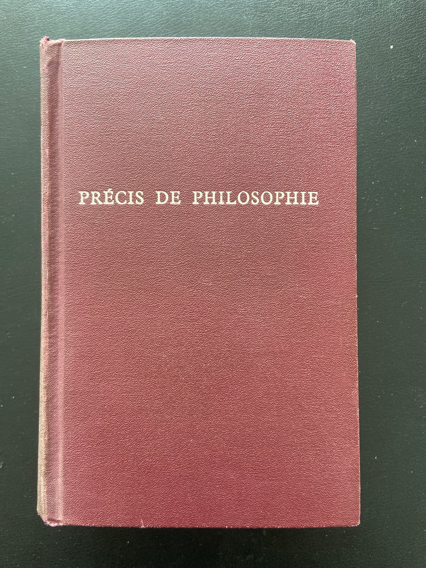 PRÉCIS DE PHILOSOPHIE