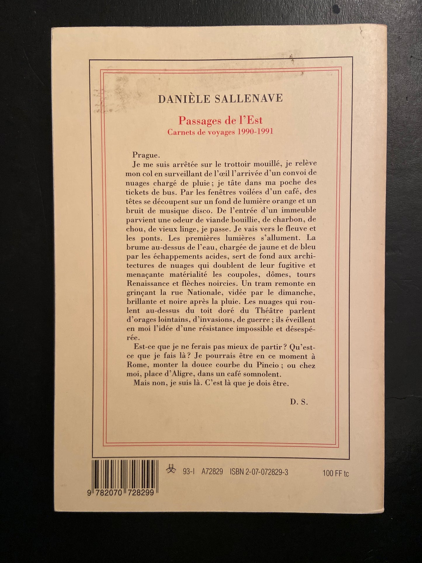 PASSAGES DE L'EST - CARNETS DE VOYAGES 1990-1991