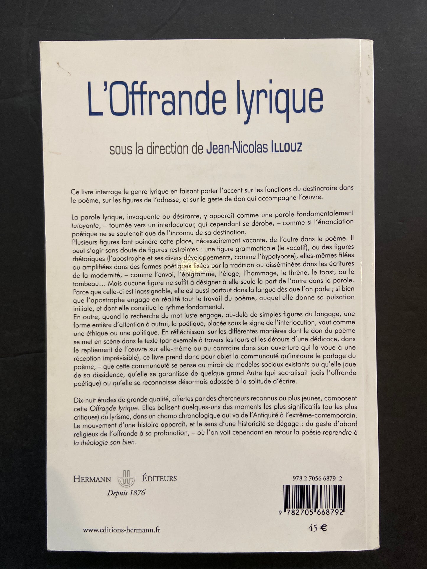 L' OFFRANDE LYRIQUE