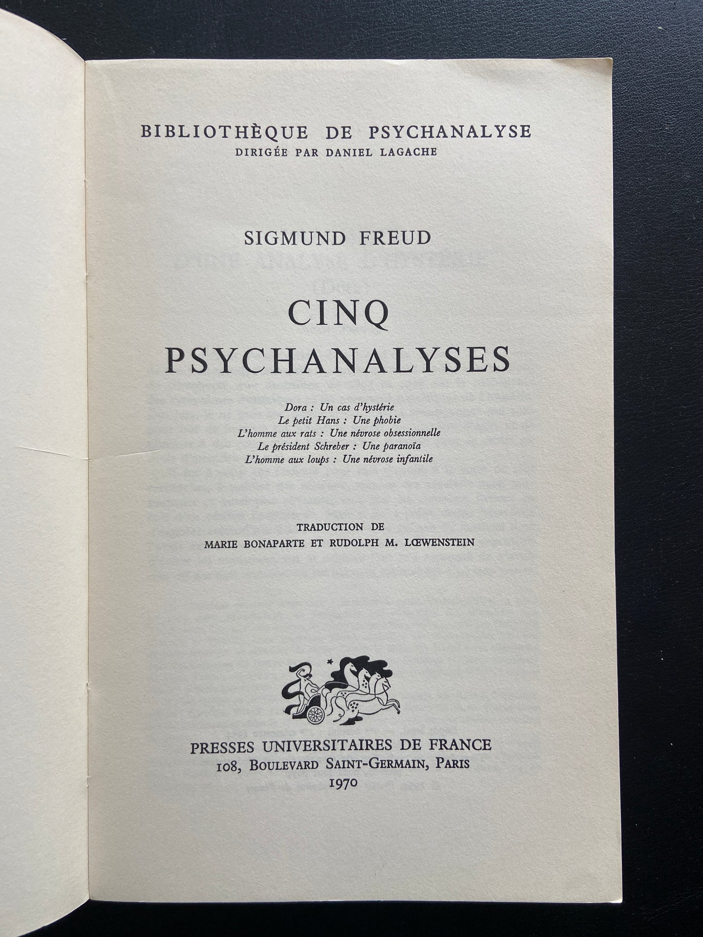 CINQ PSYCHANALYSES