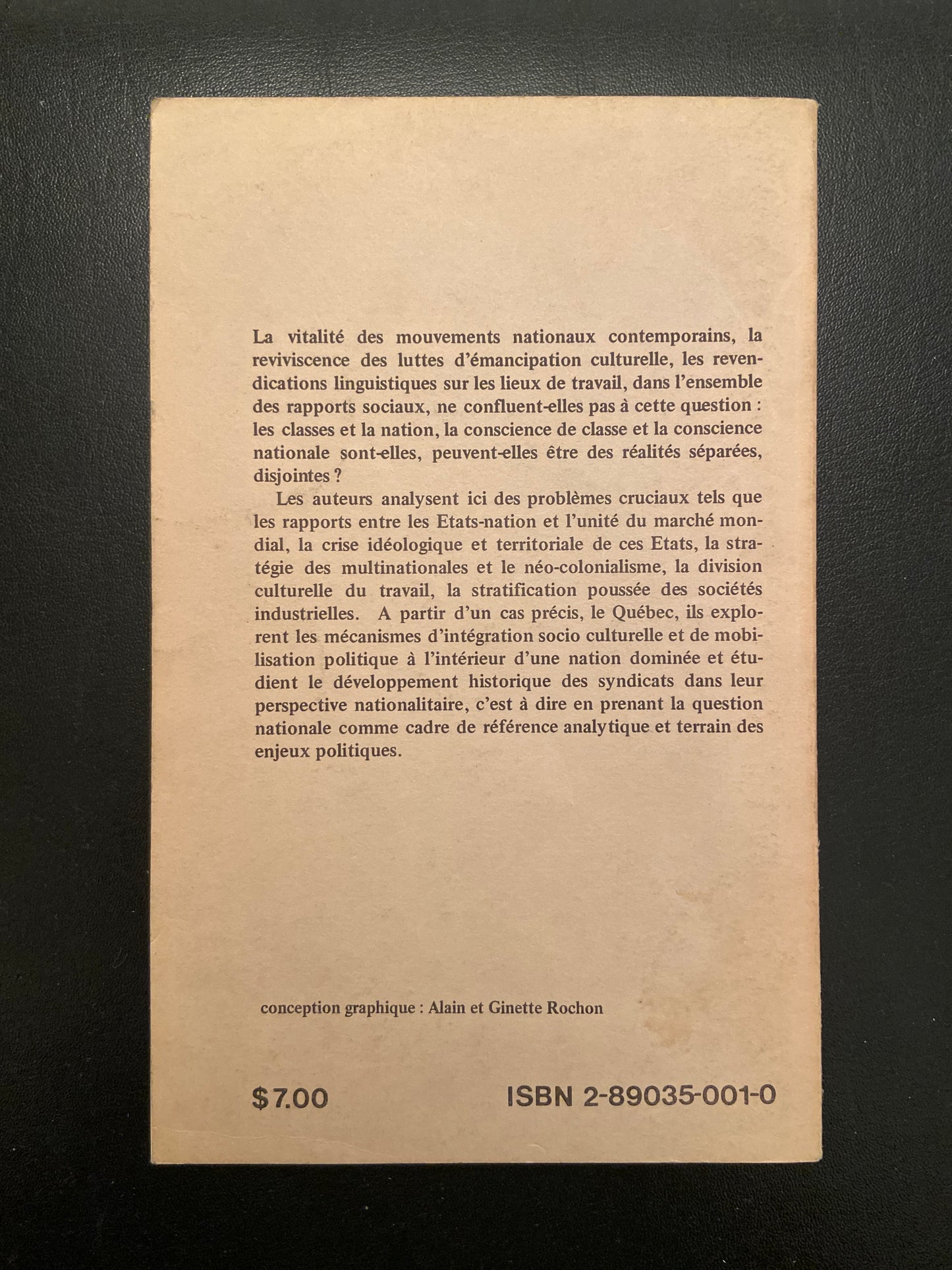 SOCIOLOGIE POLITIQUE DE LA QUESTION NATIONALE