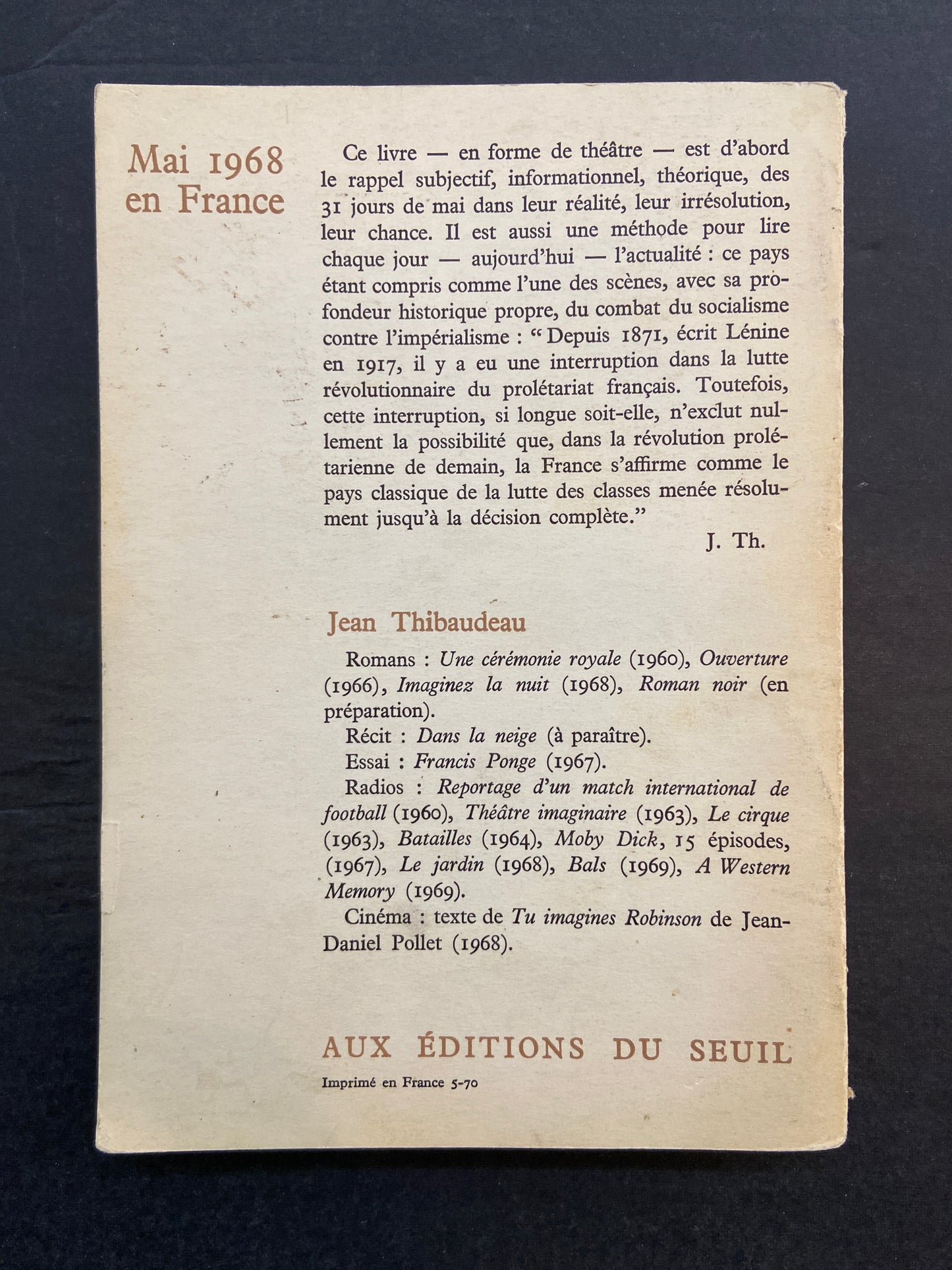 MAI 1968 EN FRANCE