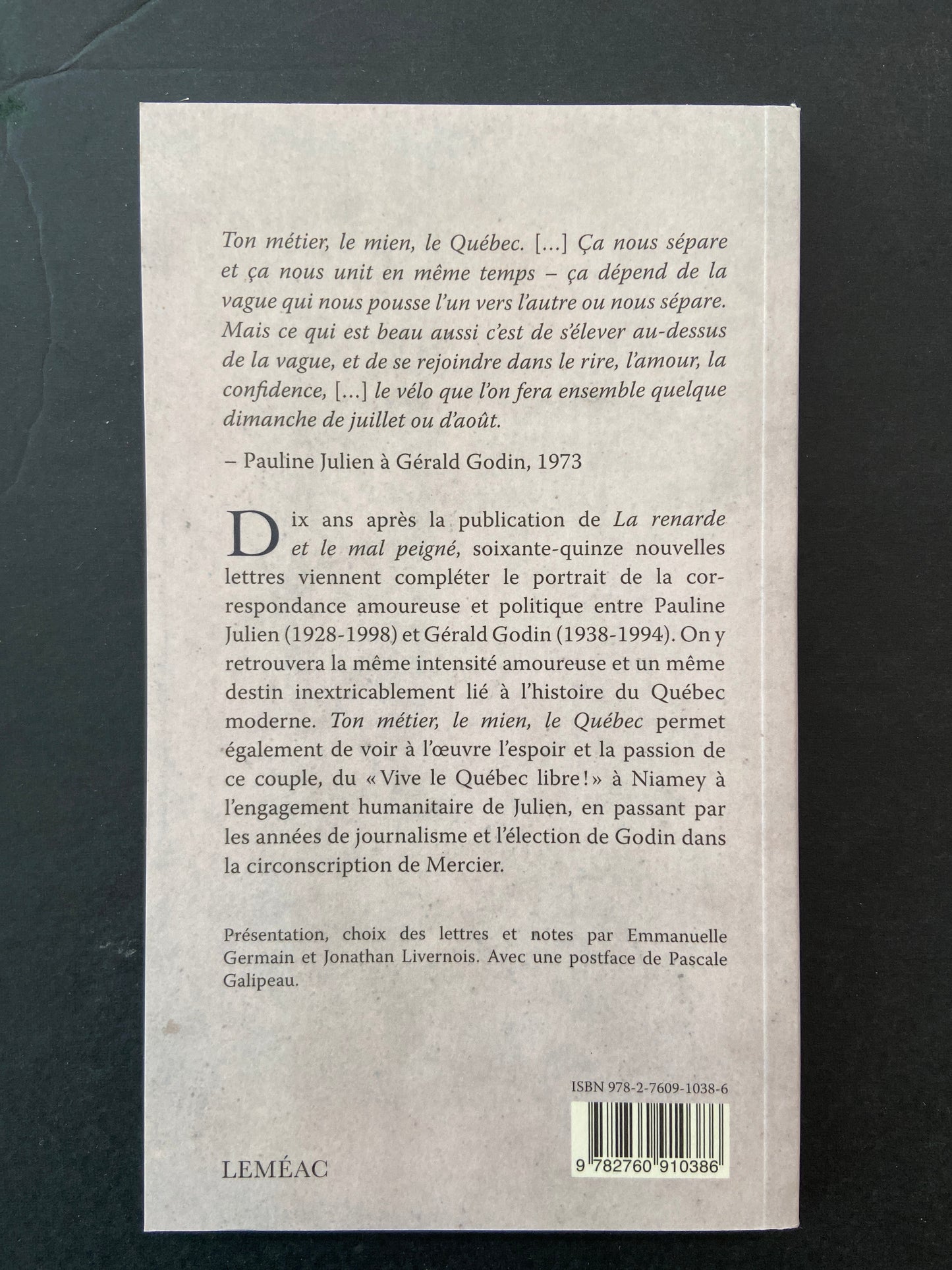 TON MÉTIER LE MIEN LE QUÉBEC