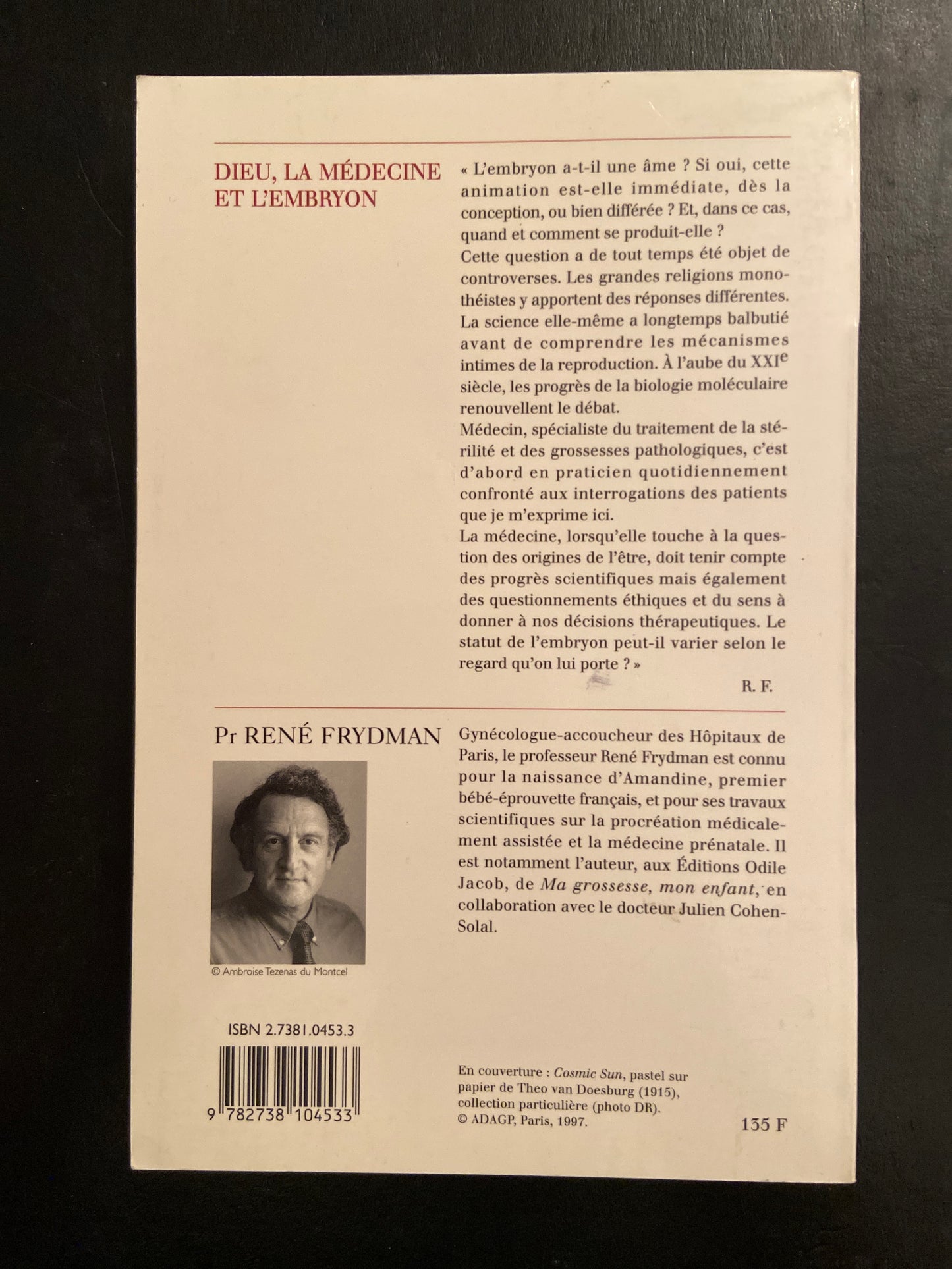 DIEU LA MÉDECINE ET L'EMBRYON