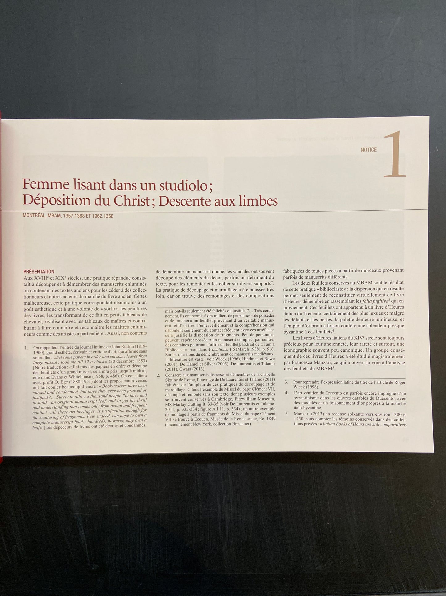 CATALOGUE RAISONNÉ DES LIVRES D'HEURES CONSERVÉS AU QUÉBEC