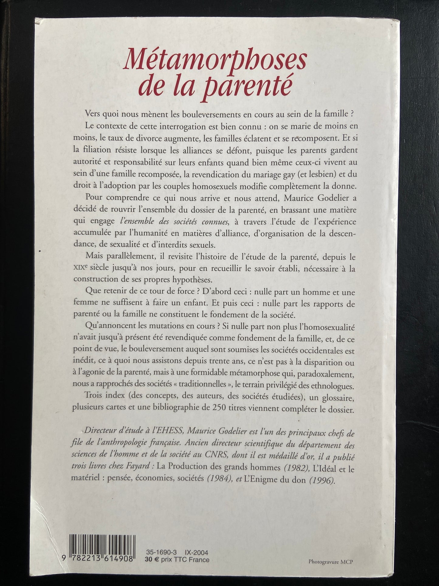 MÉTAMORPHOSES DE LA PARENTÉ