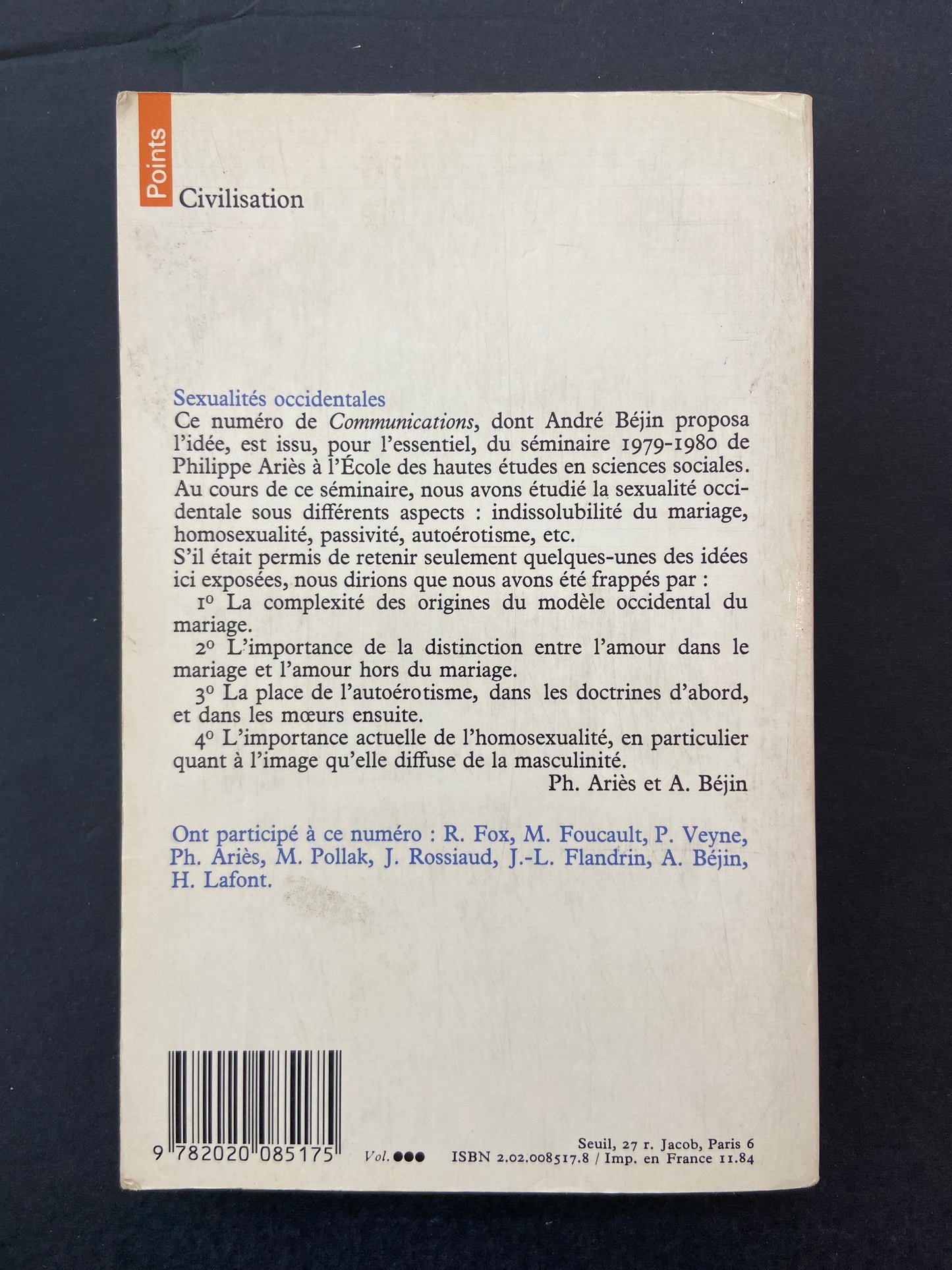 SEXUALITÉS OCCIDENTALES