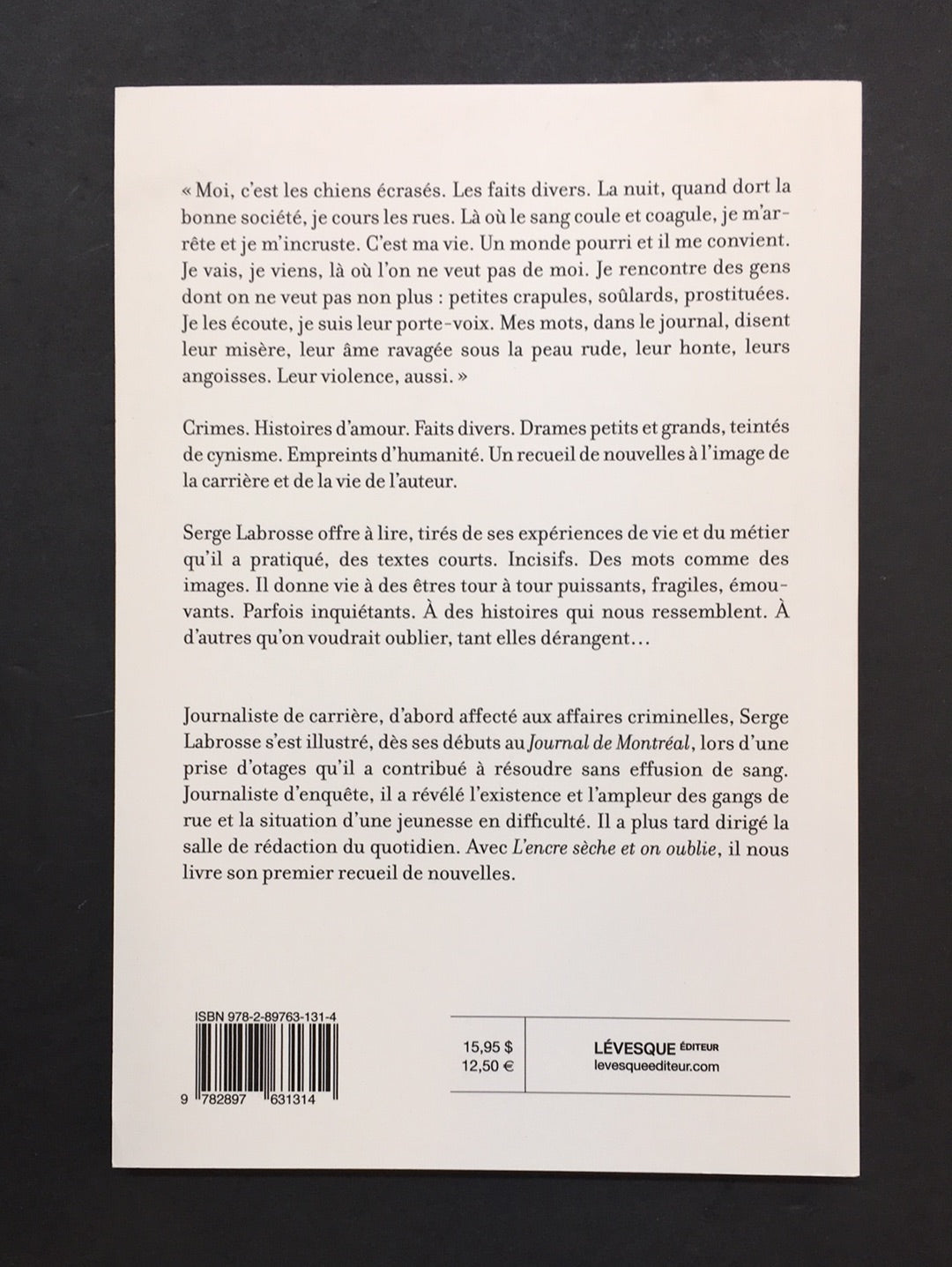 L'ENCRE SÈCHE ET ON OUBLIE