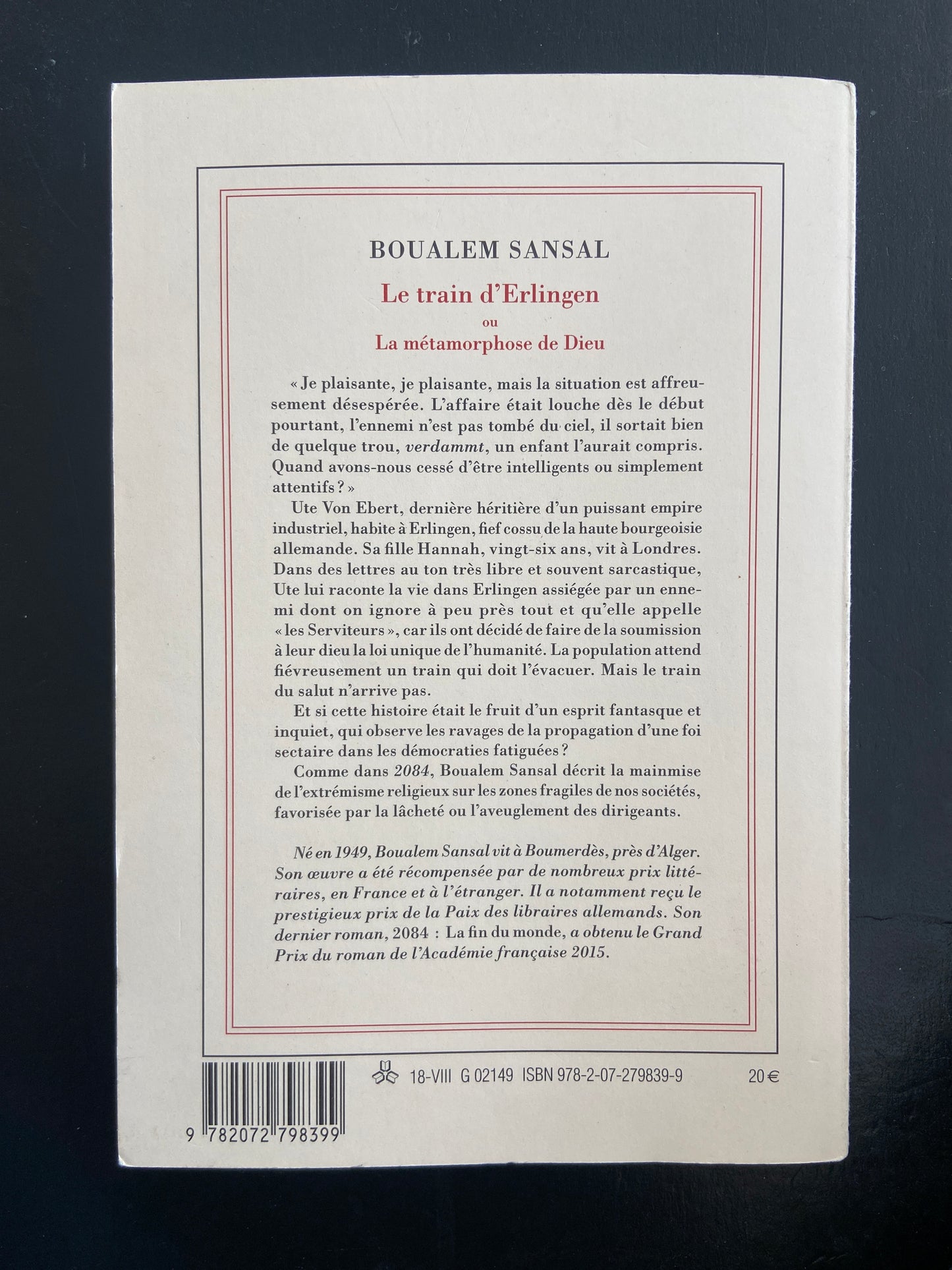 LE TRAIN D'ERLINGEN OU LA MÉTAMORPHOSE DE DIEU