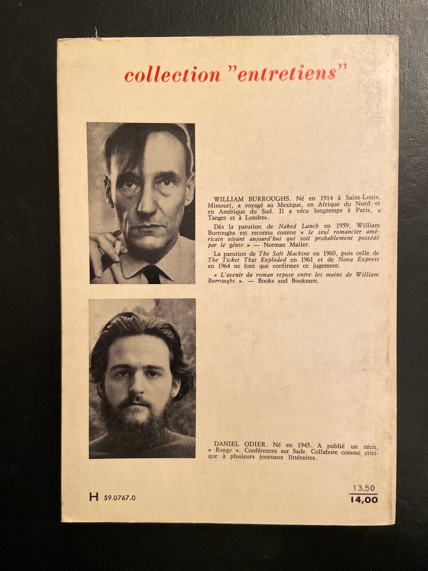 ENTRETIENS AVEC WILLIAM BURROUGHS